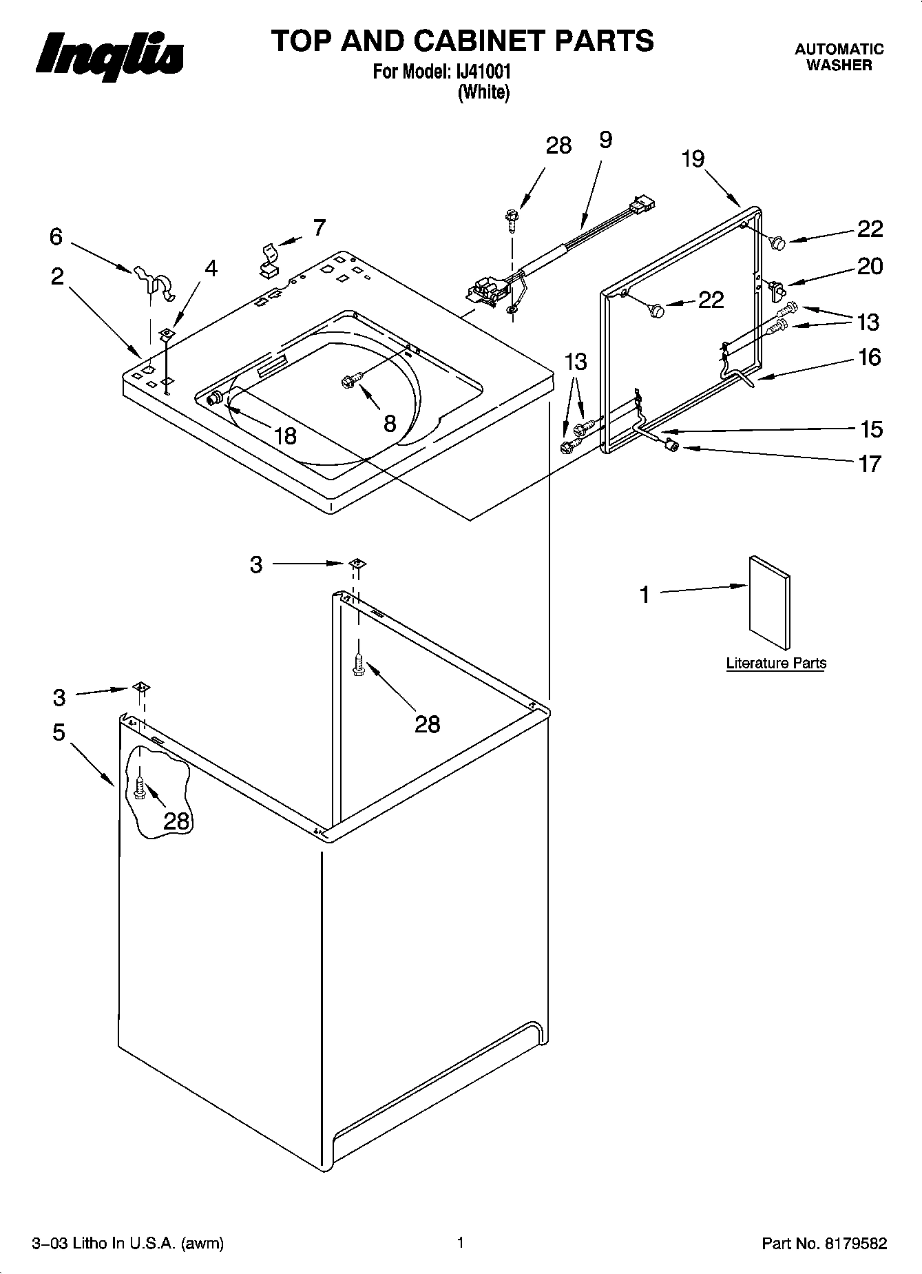 01 - TOP AND CABINET PARTS