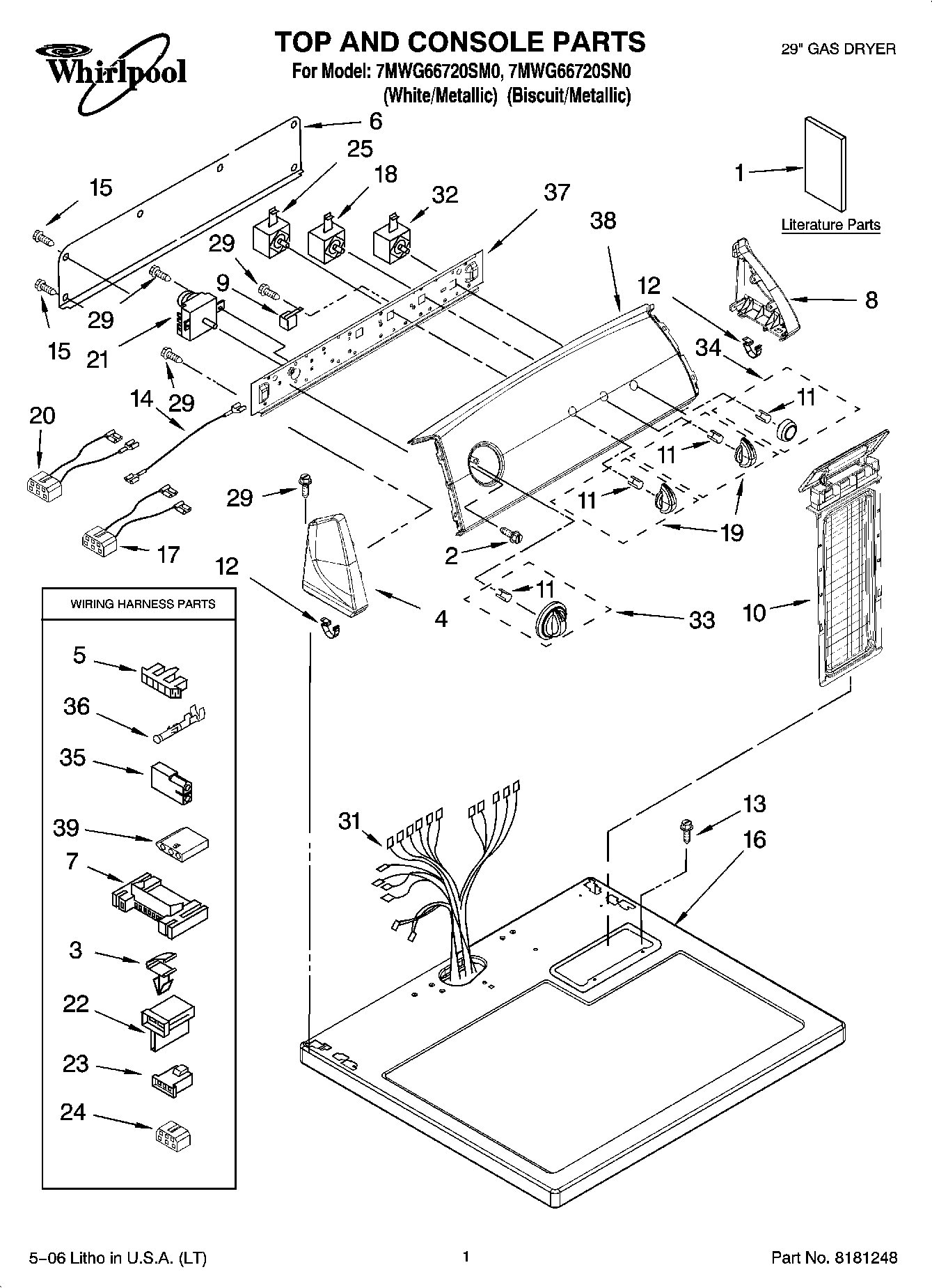01 - TOP AND CONSOLE PARTS