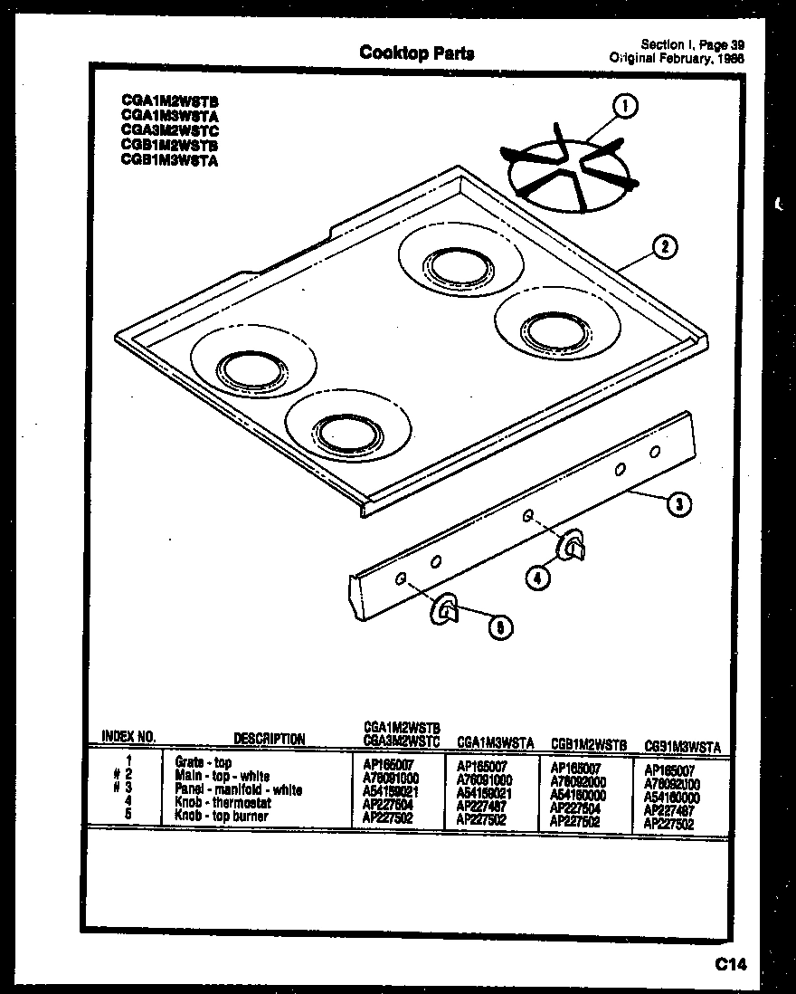26 - COOKTOP PARTS