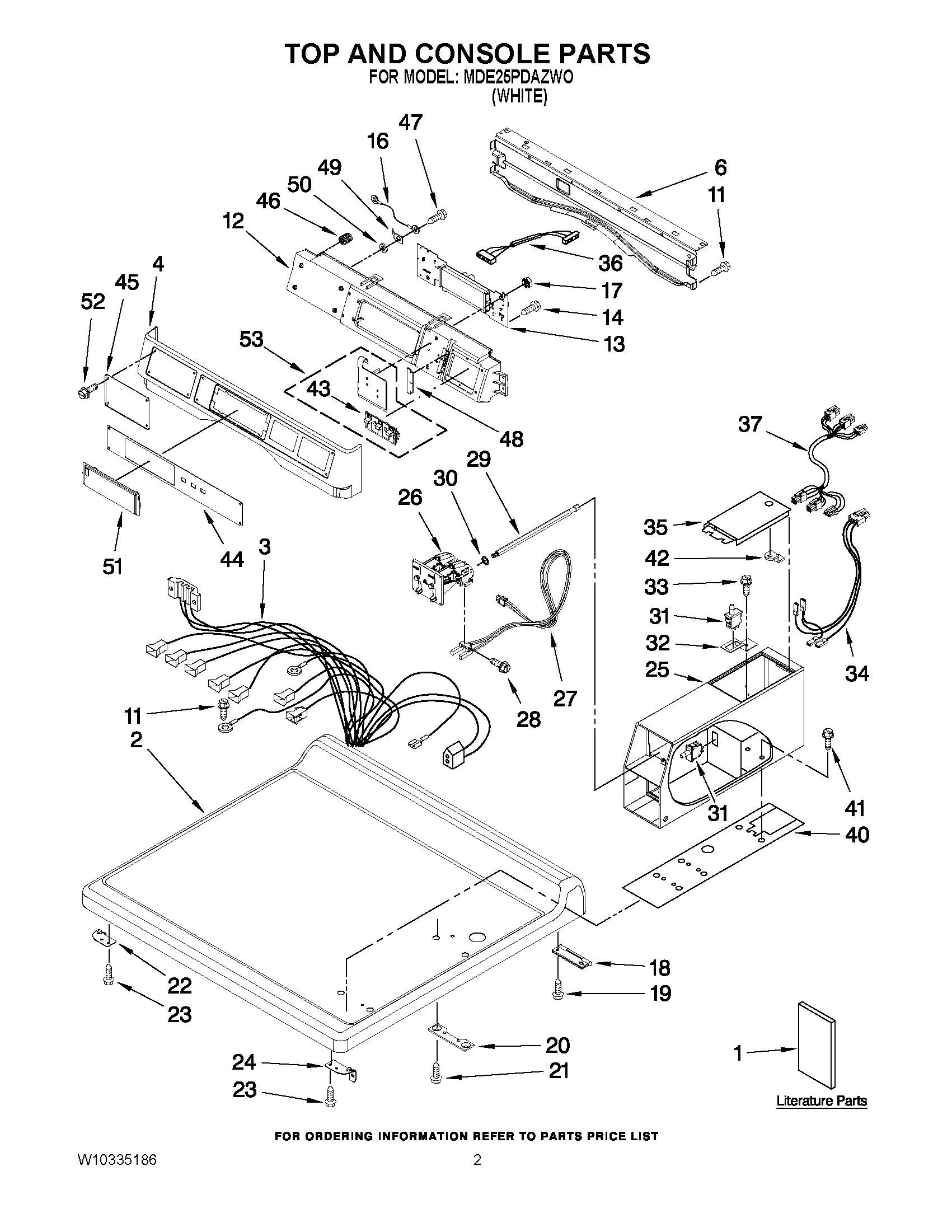 01 - TOP AND CONSOLE PARTS