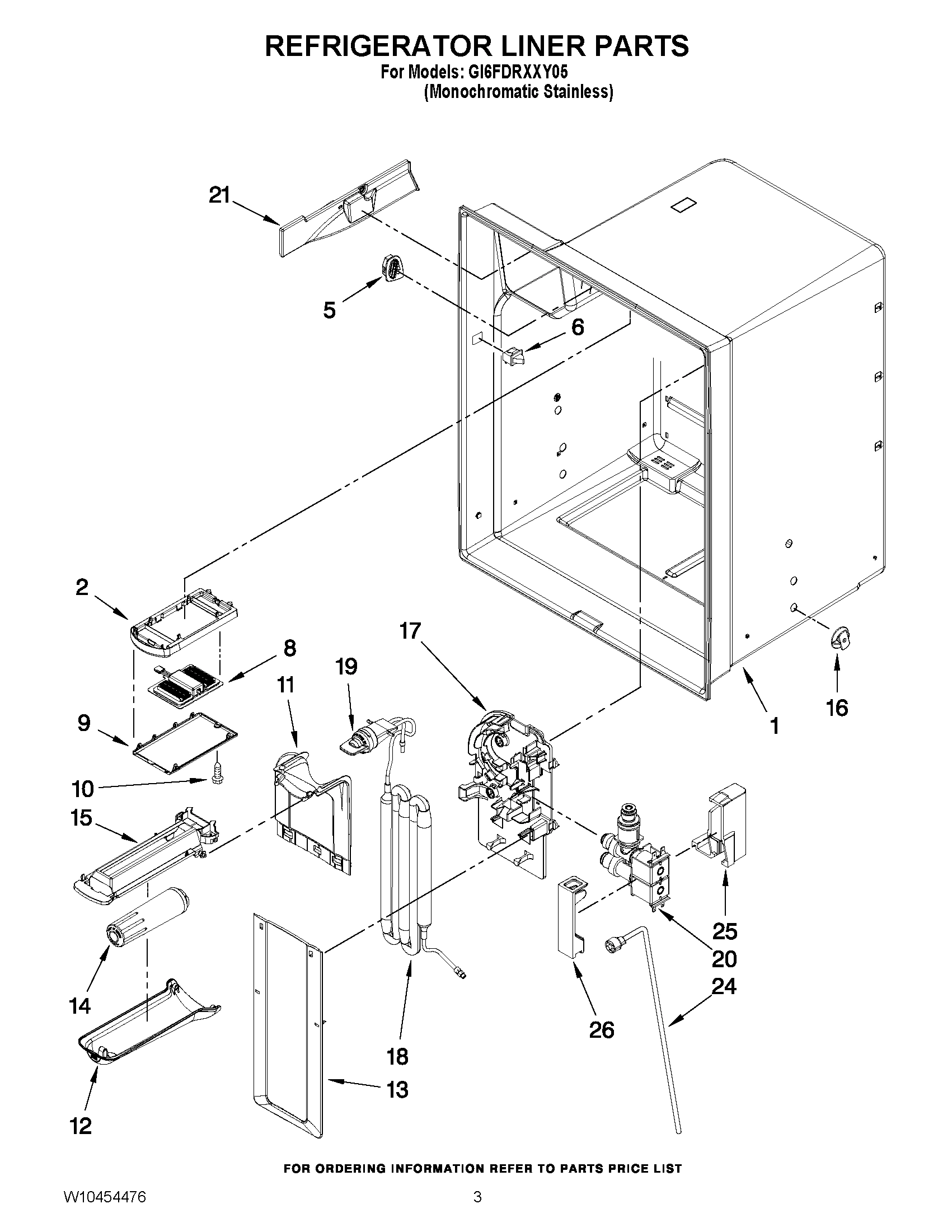 02 - REFRIGERATOR LINER PARTS