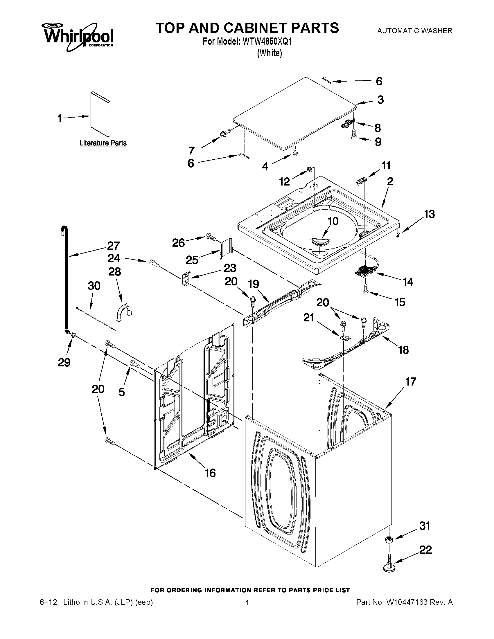 01 - TOP AND CABINET PARTS