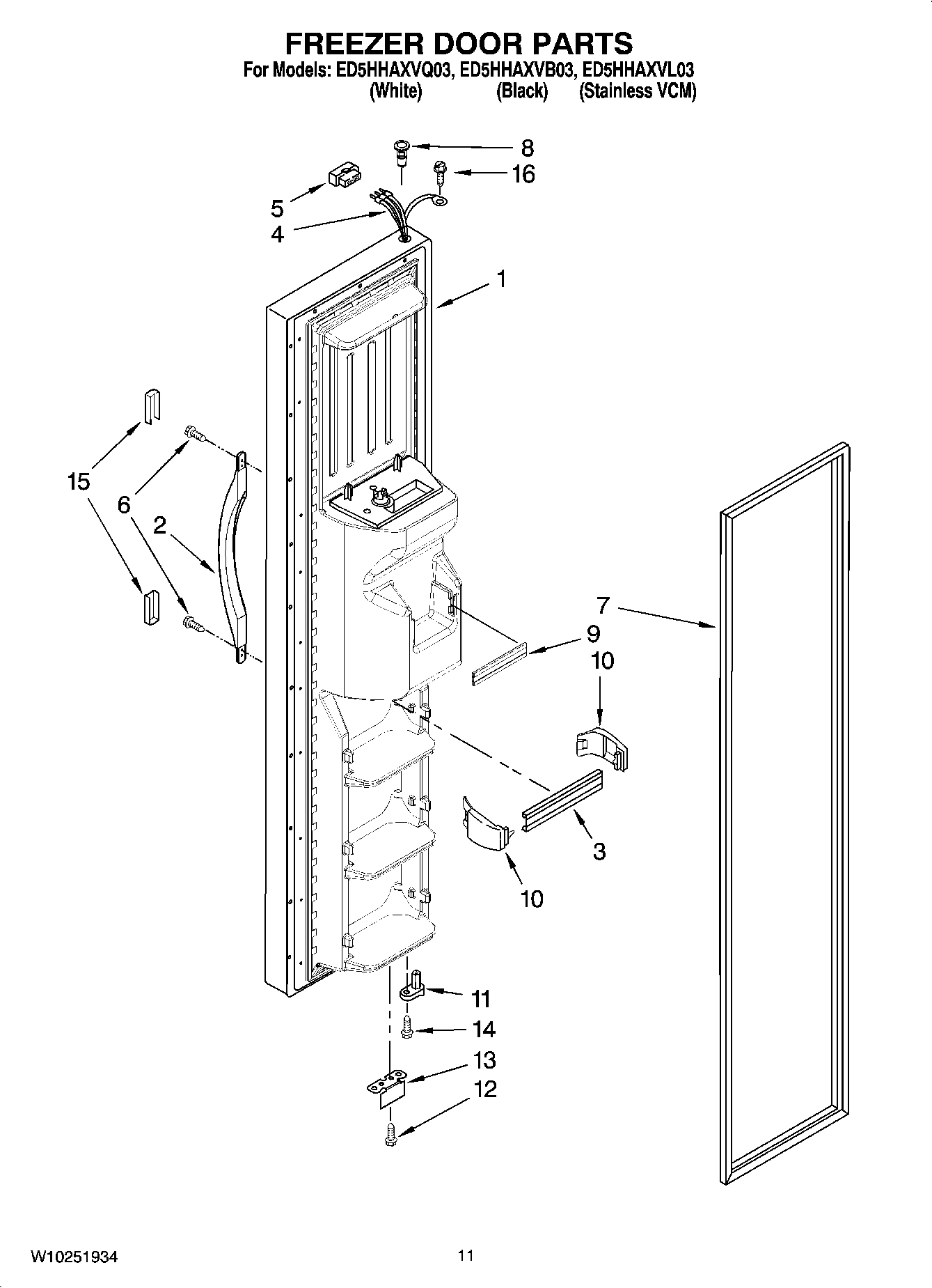 07 - FREEZER DOOR PARTS