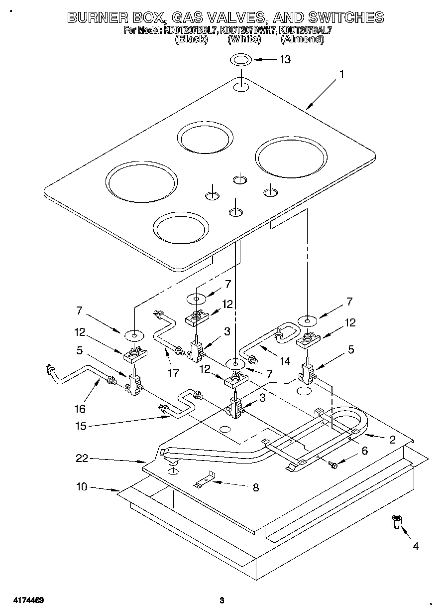03 - BURNER BOX, GAS VALVES, AND SWITCHES