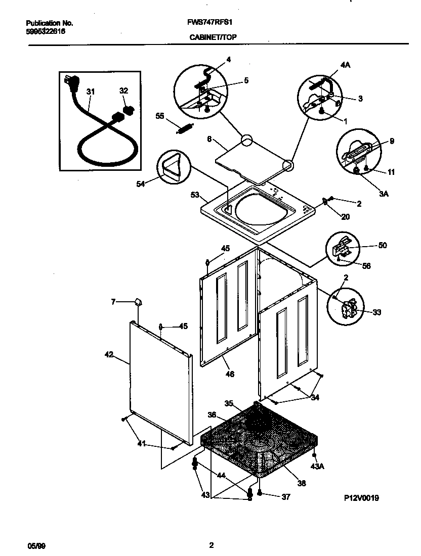 02 - P12V0019 WSHR CAB,TOP
