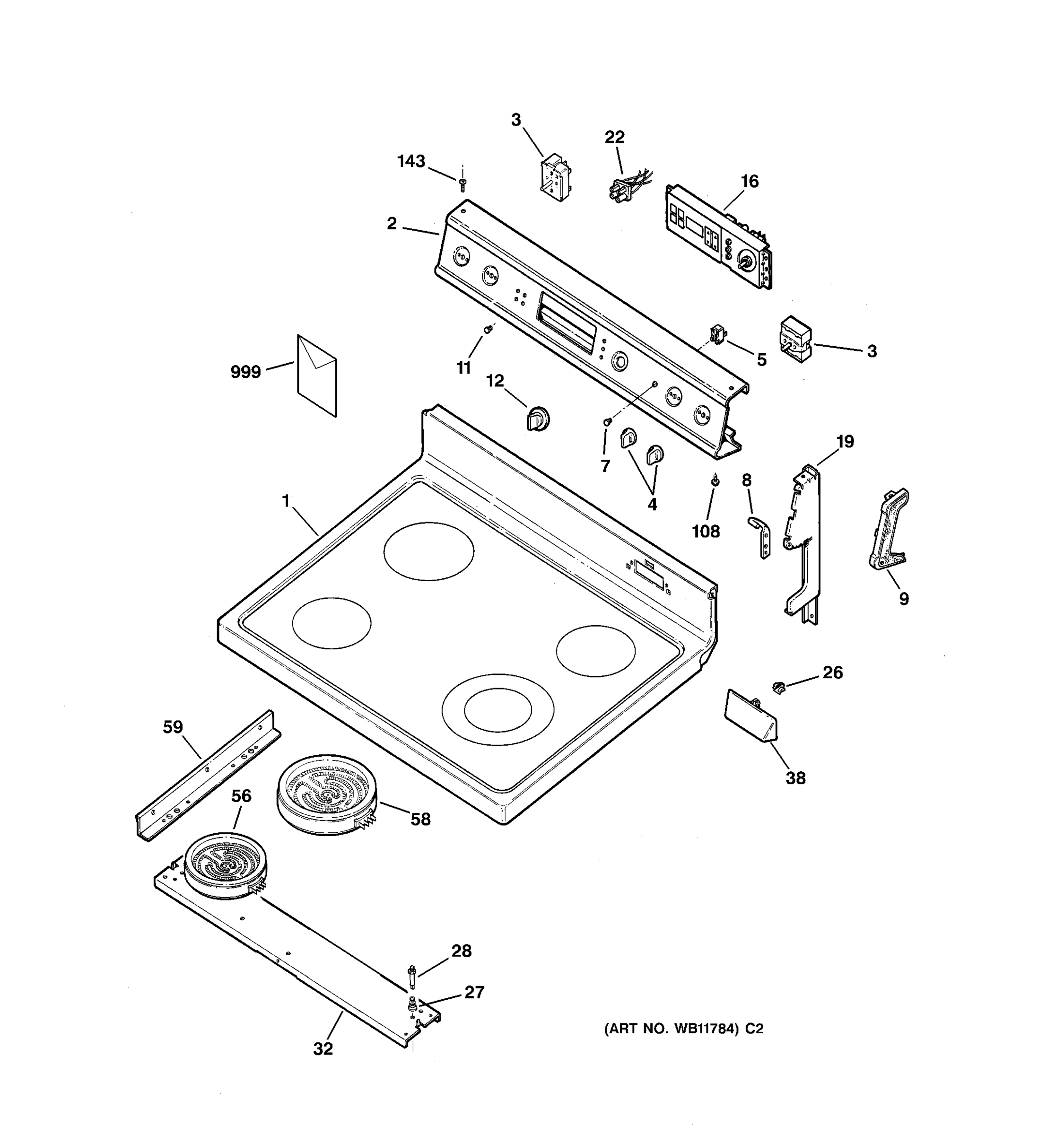 CONTROL PANEL & COOKTOP