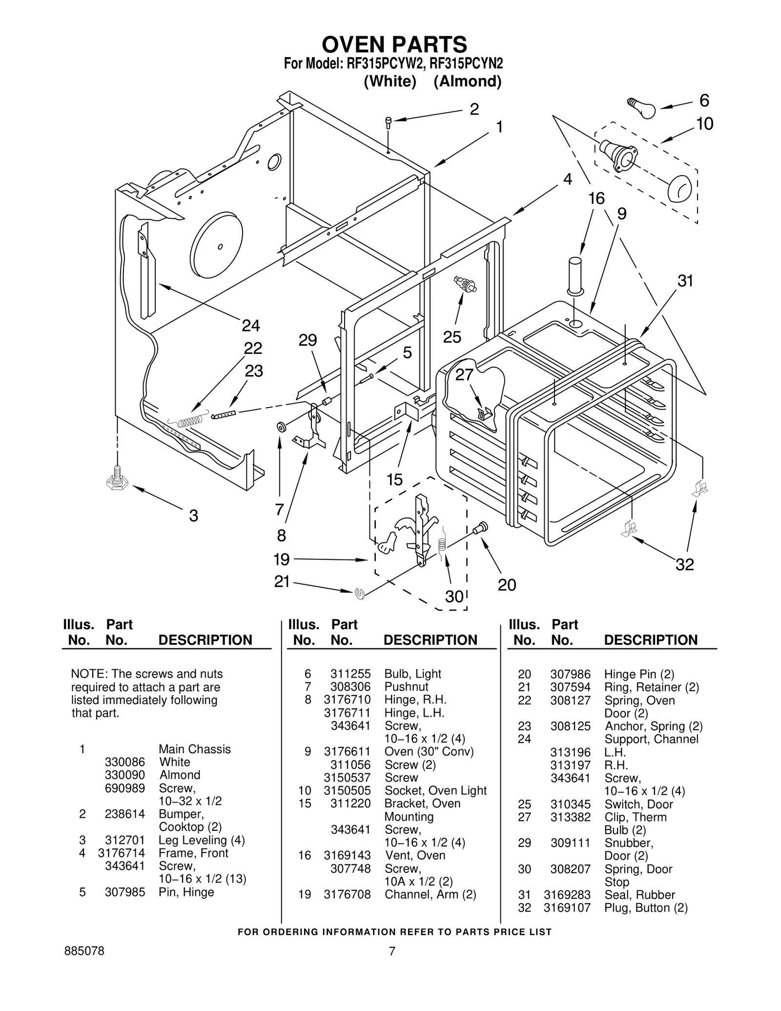 OVEN PARTS