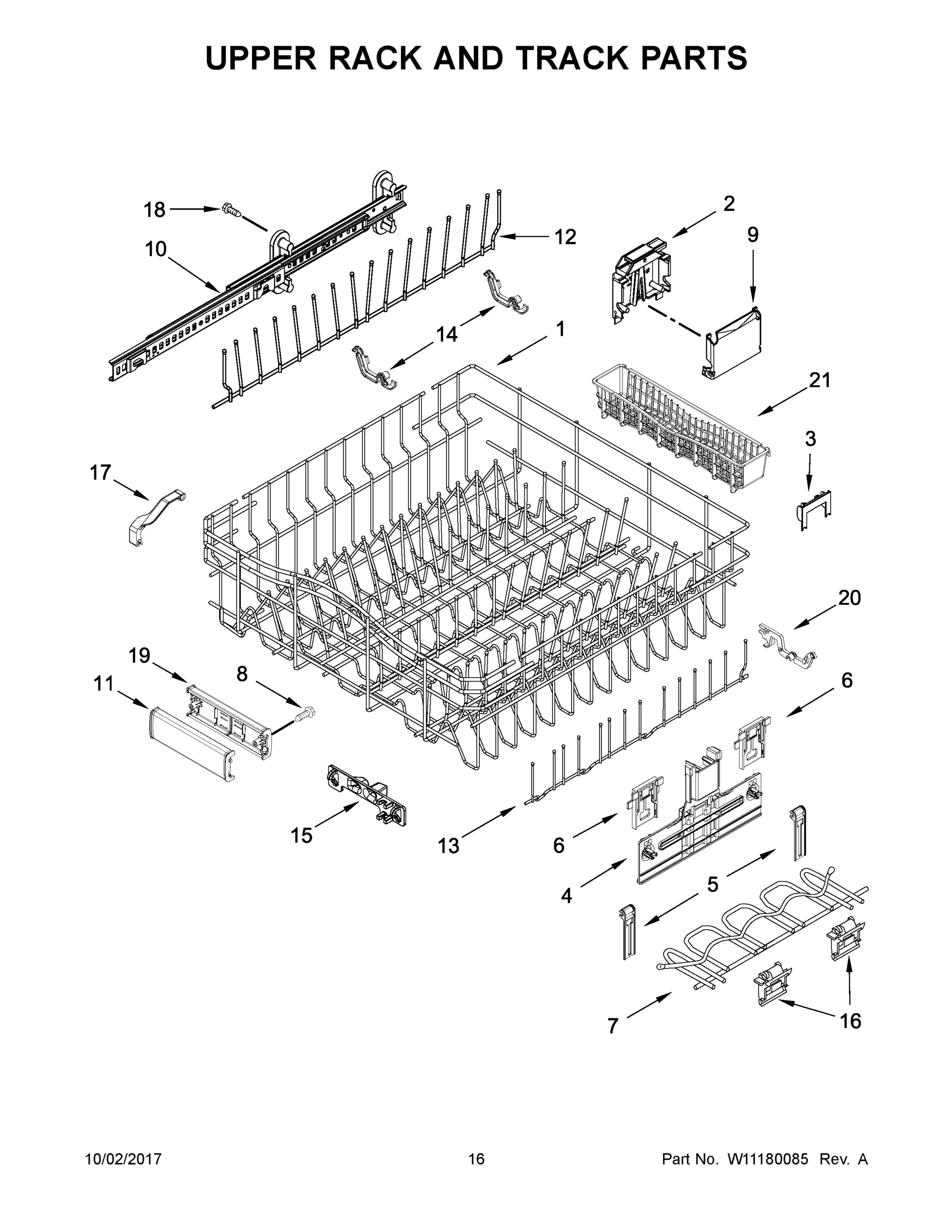 09 - UPPER RACK AND TRACK PARTS