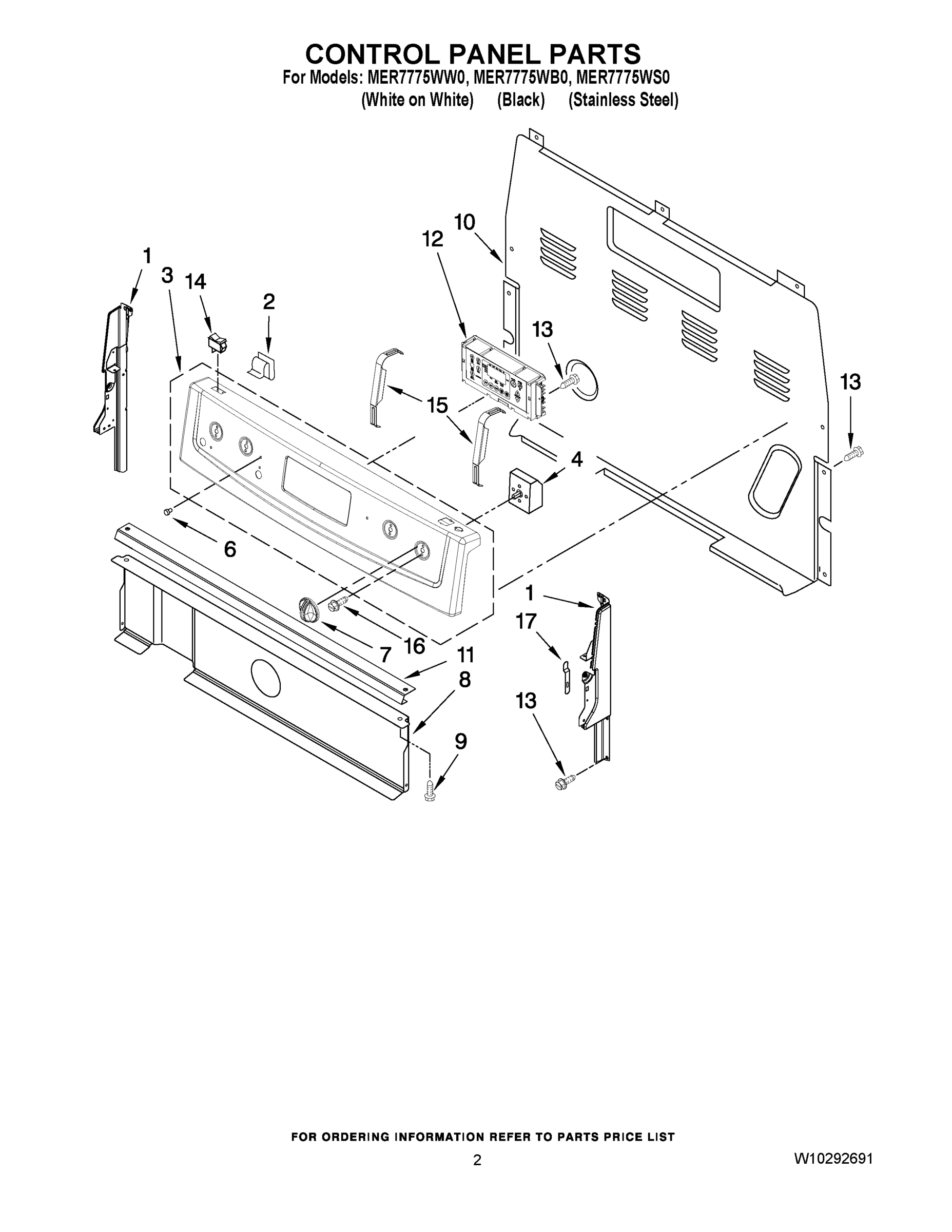 02 - CONTROL PANEL PARTS