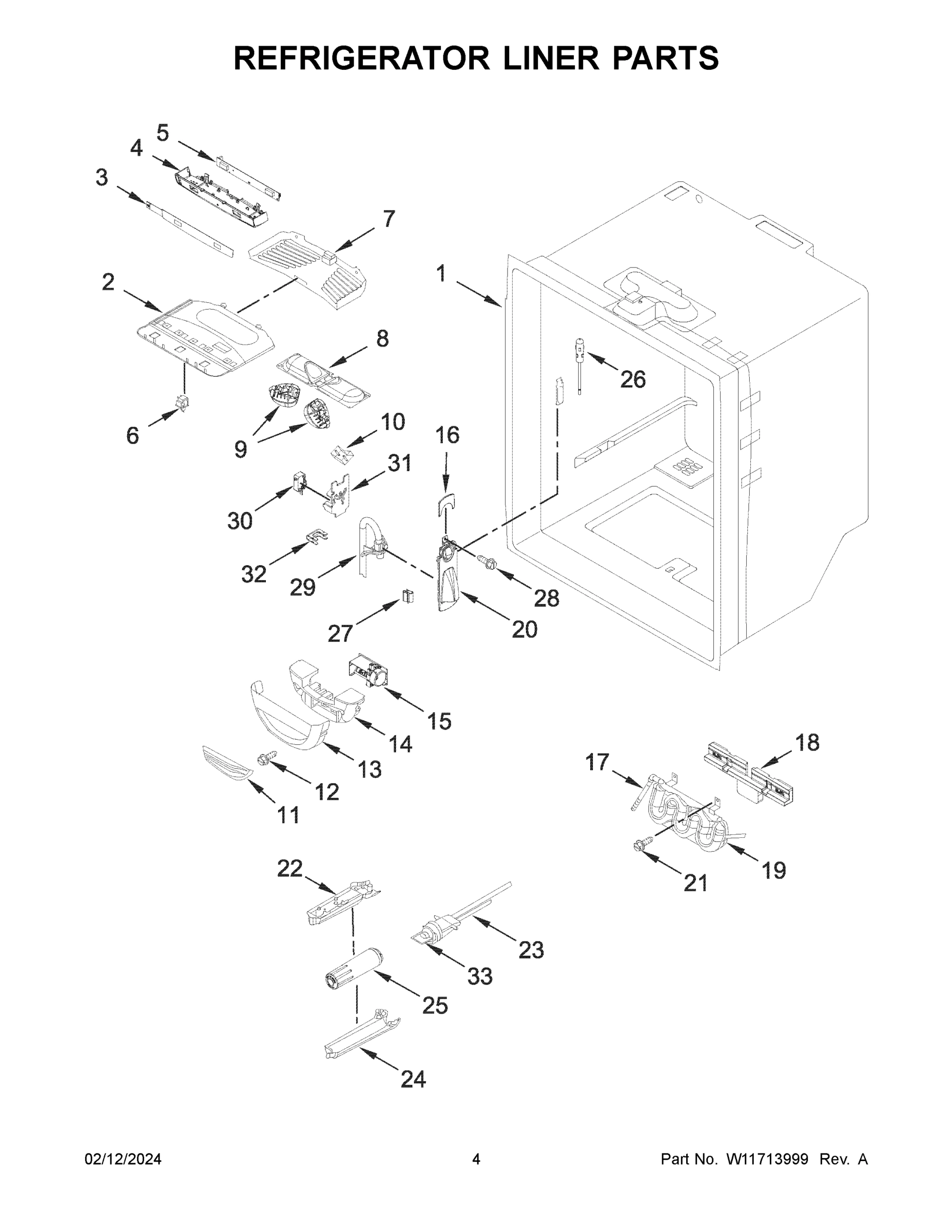 03 - REFRIGERATOR LINER PARTS