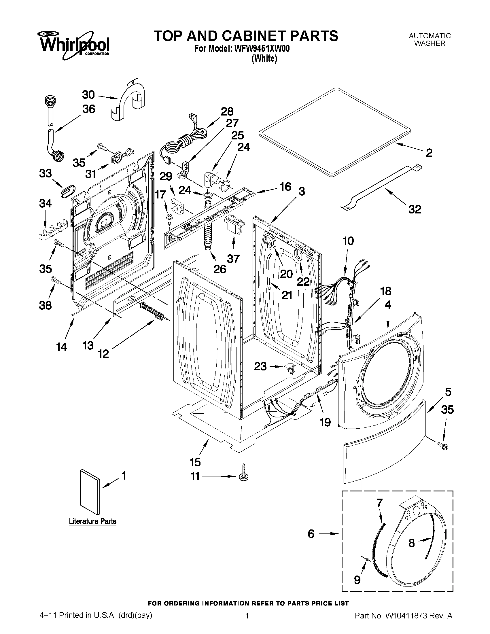 01 - TOP AND CABINET PARTS