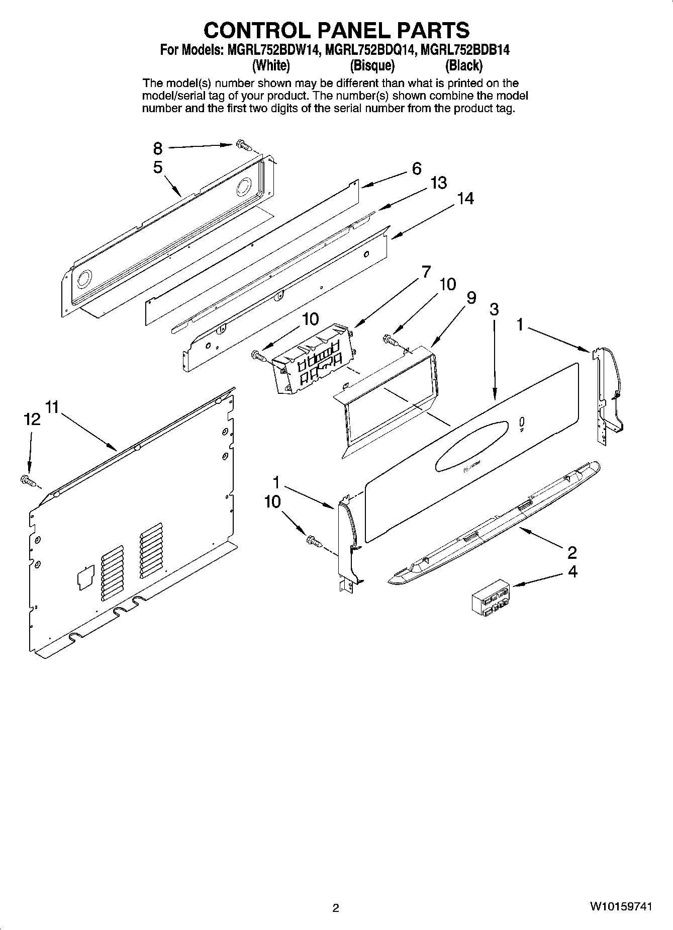 02 - CONTROL PANEL PARTS