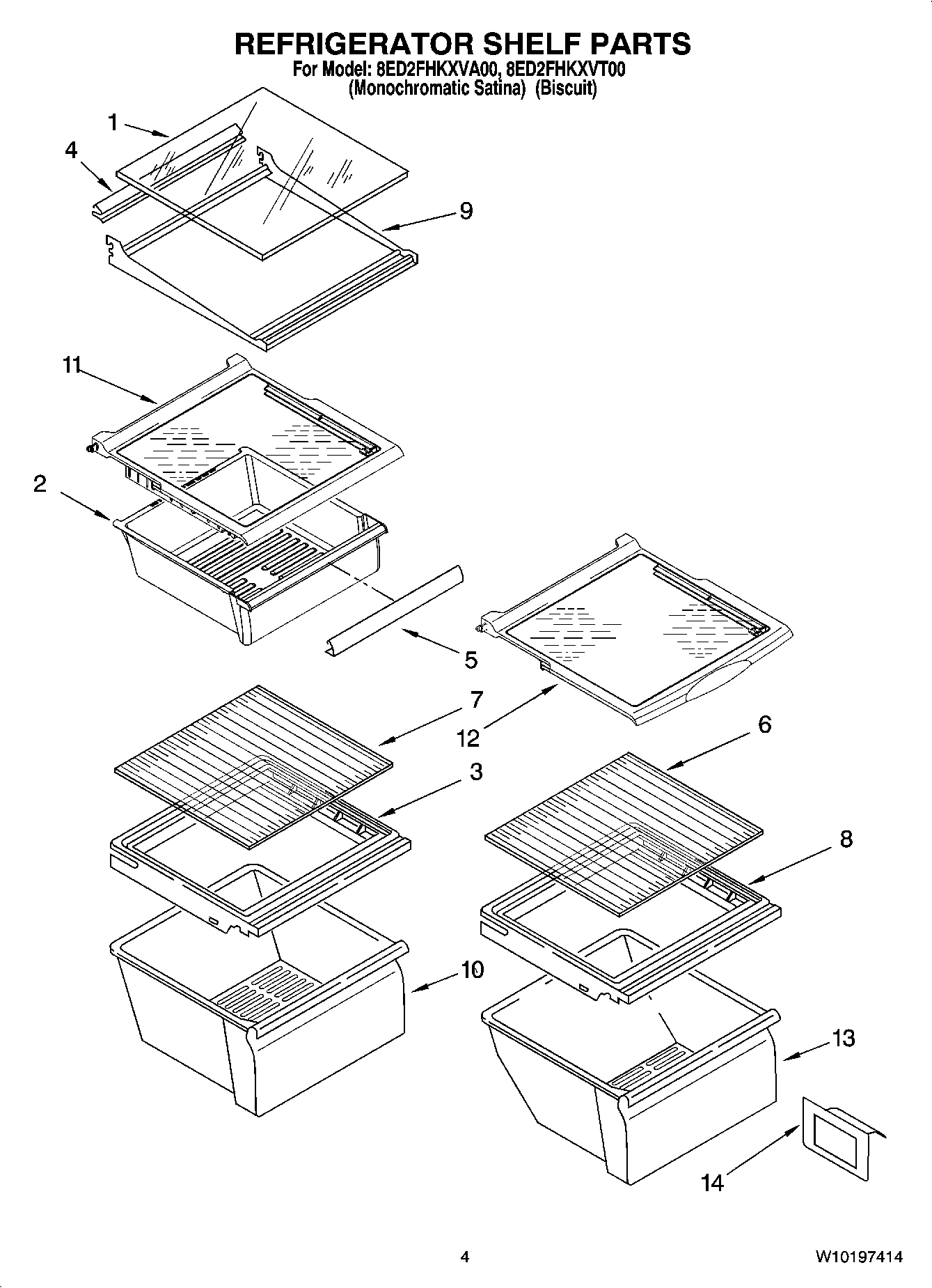 03 - REFRIGERATOR SHELF PARTS