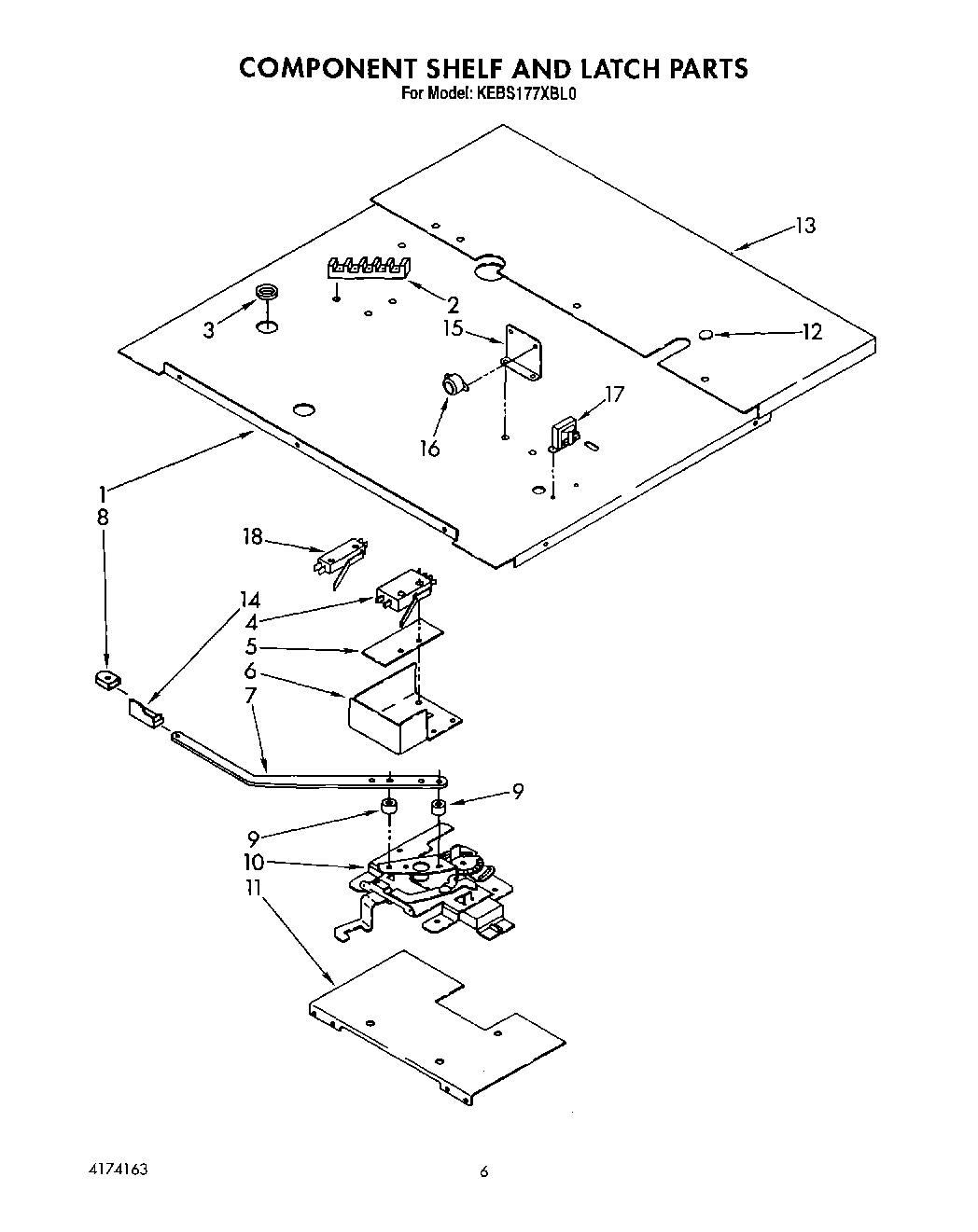 04 - COMPONENT SHELF AND LATCH
