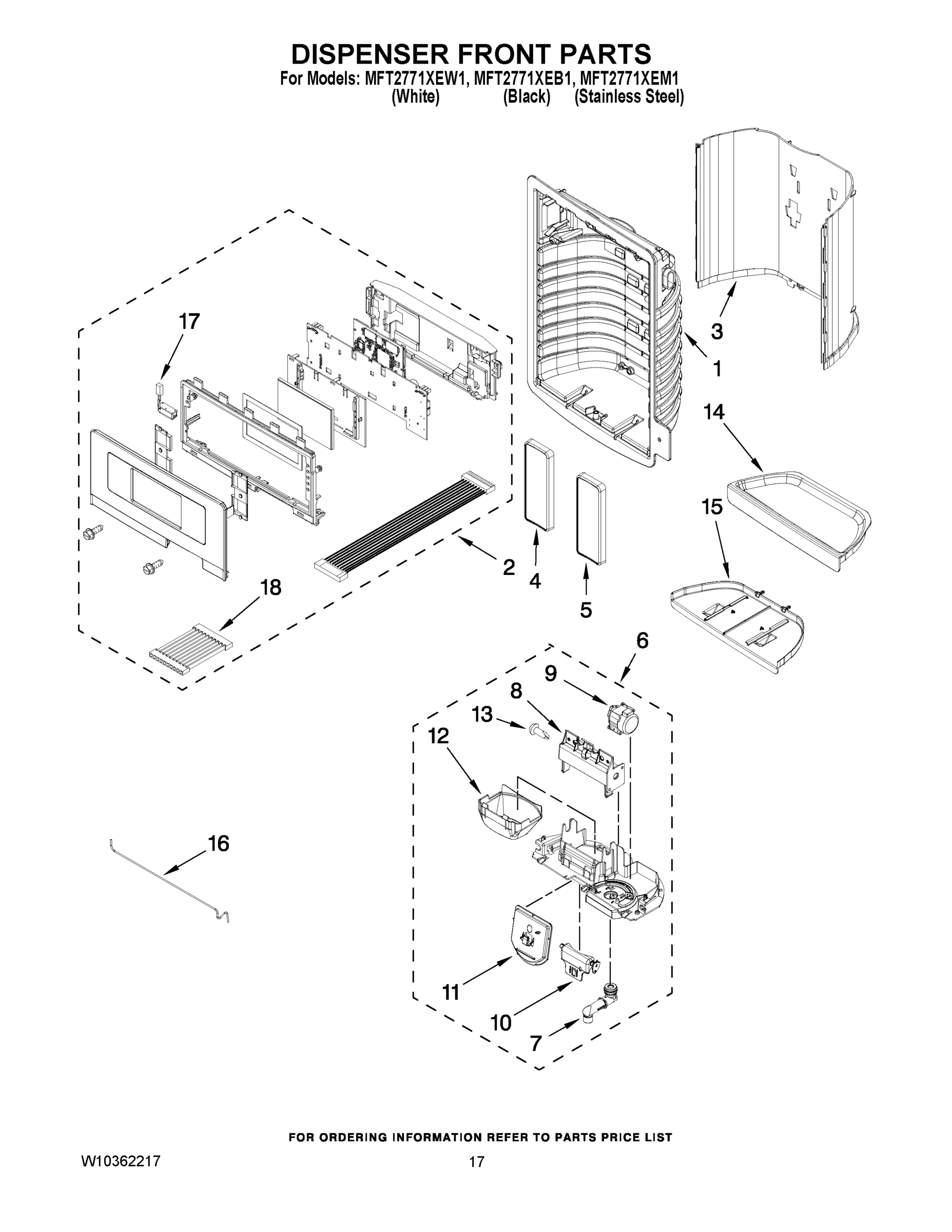 09 - DISPENSER FRONT PARTS
