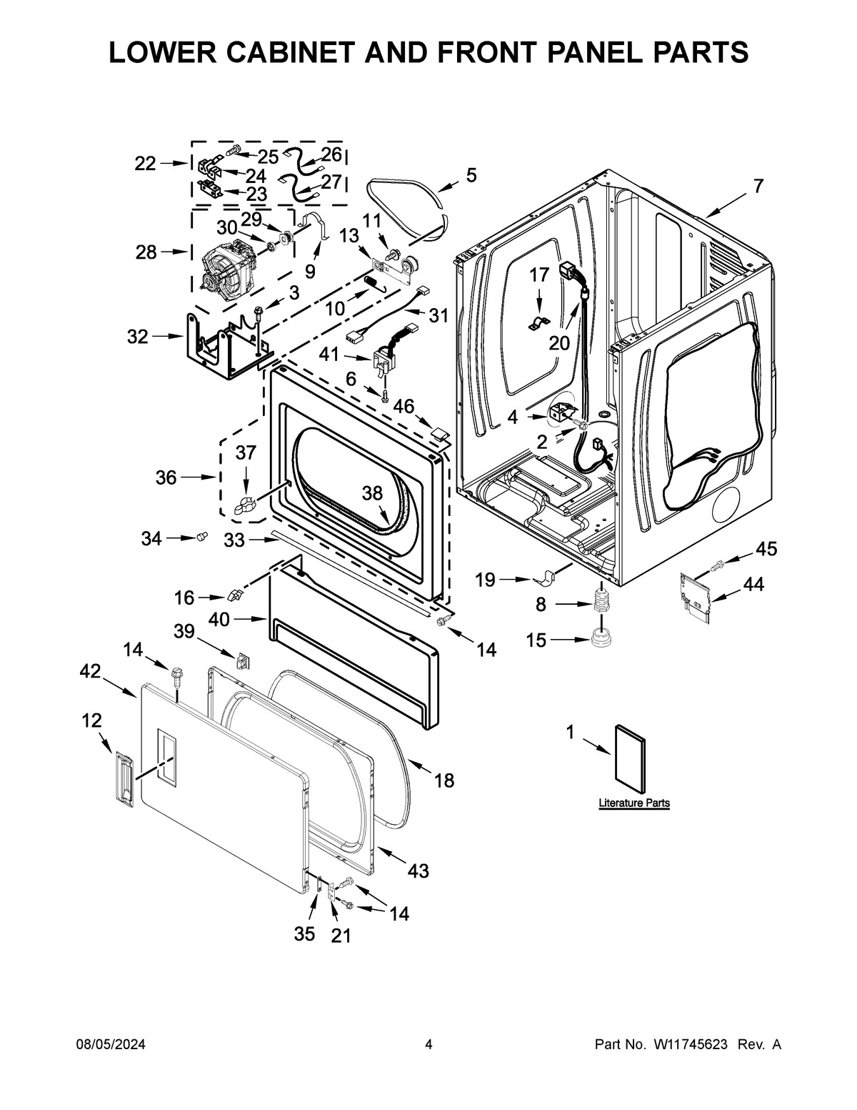 03 - LOWER CABINET AND FRONT PANEL PARTS