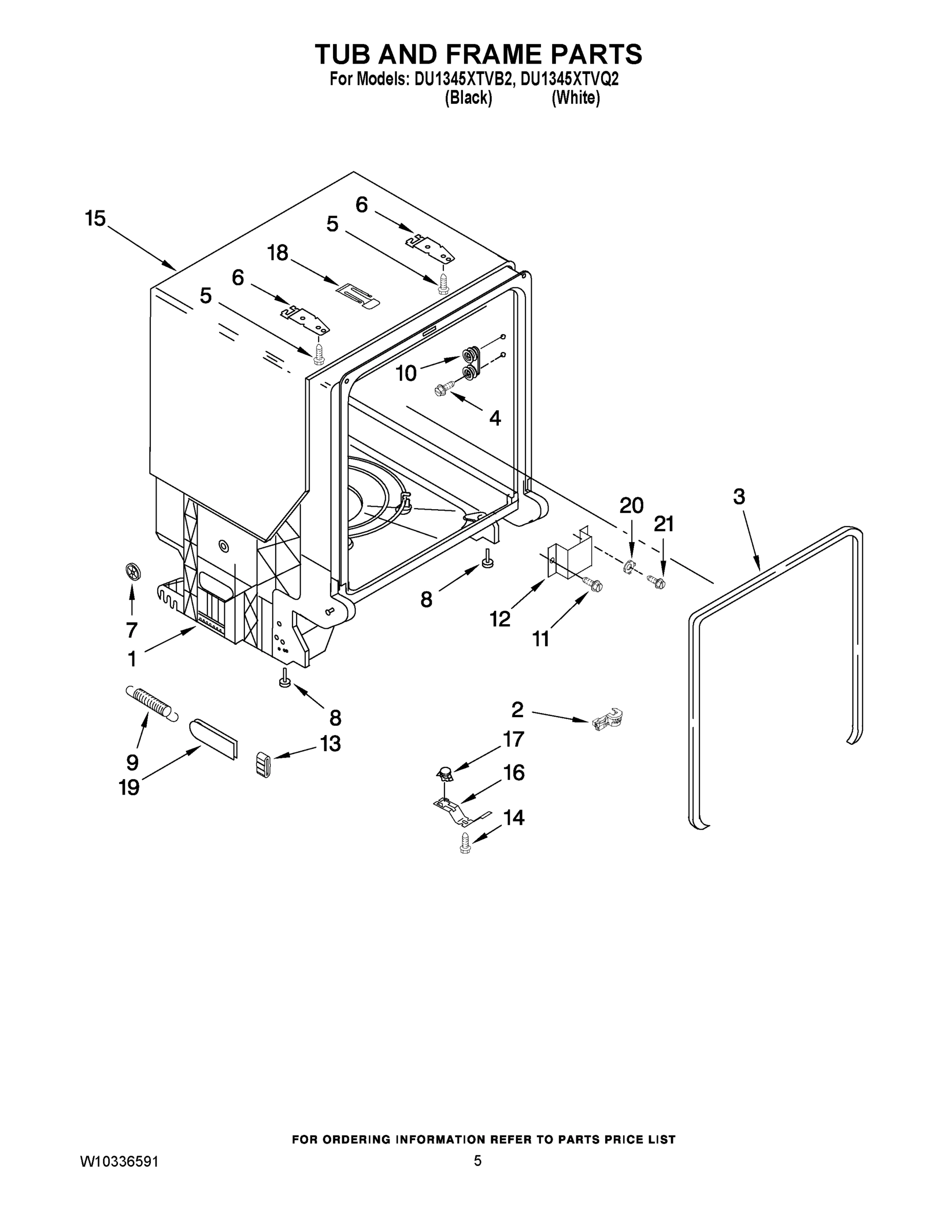 05 - TUB AND FRAME PARTS