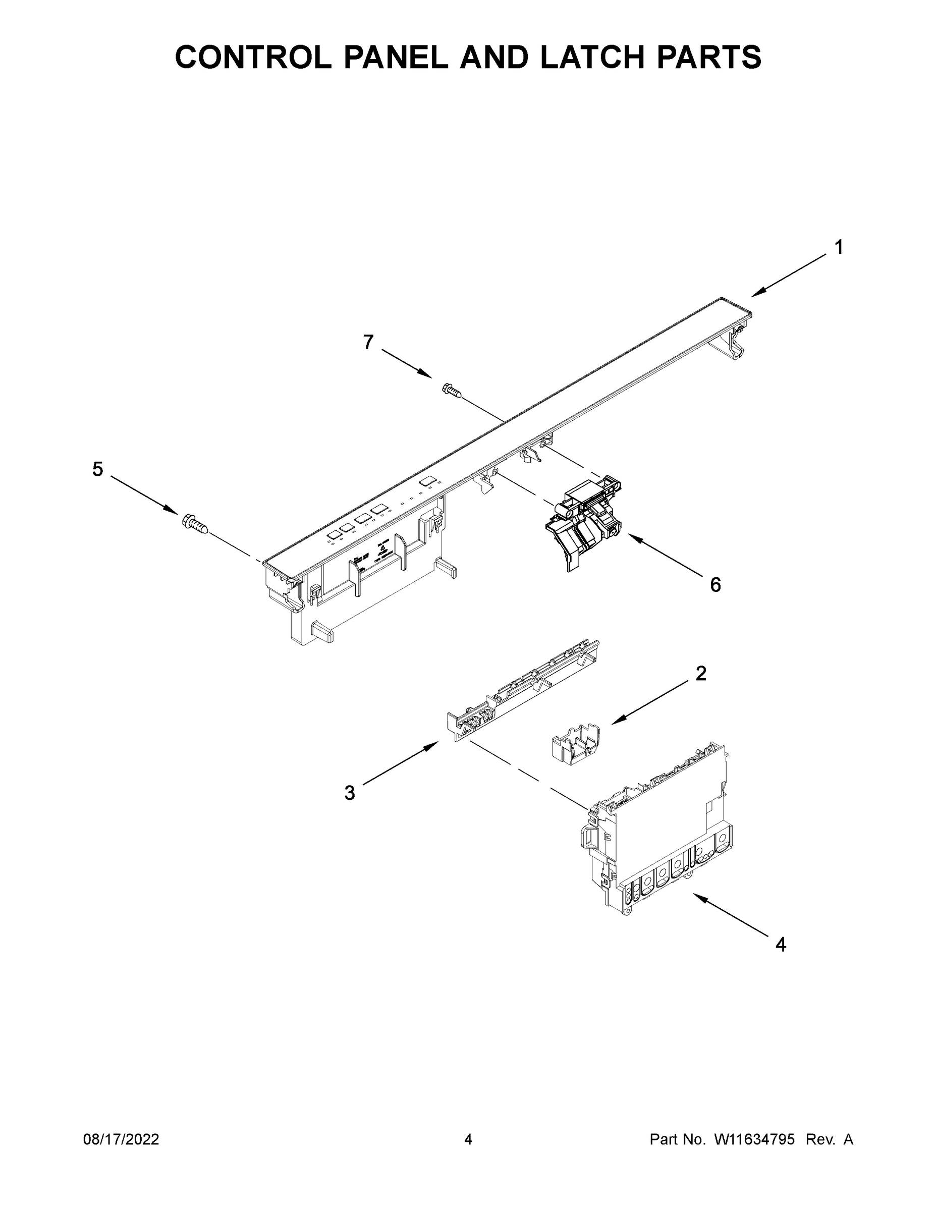 03 - CONTROL PANEL AND LATCH PARTS