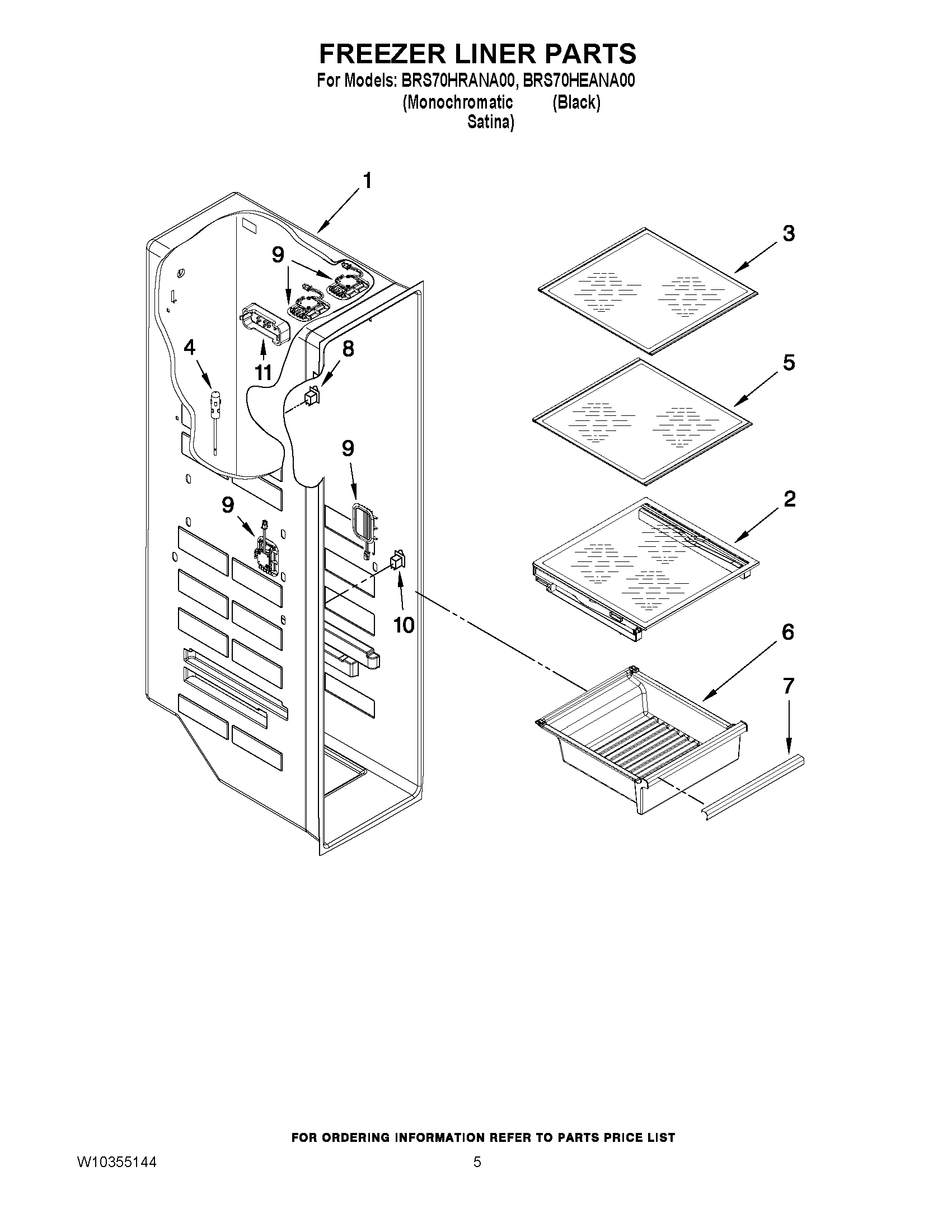 04 - FREEZER LINER PARTS