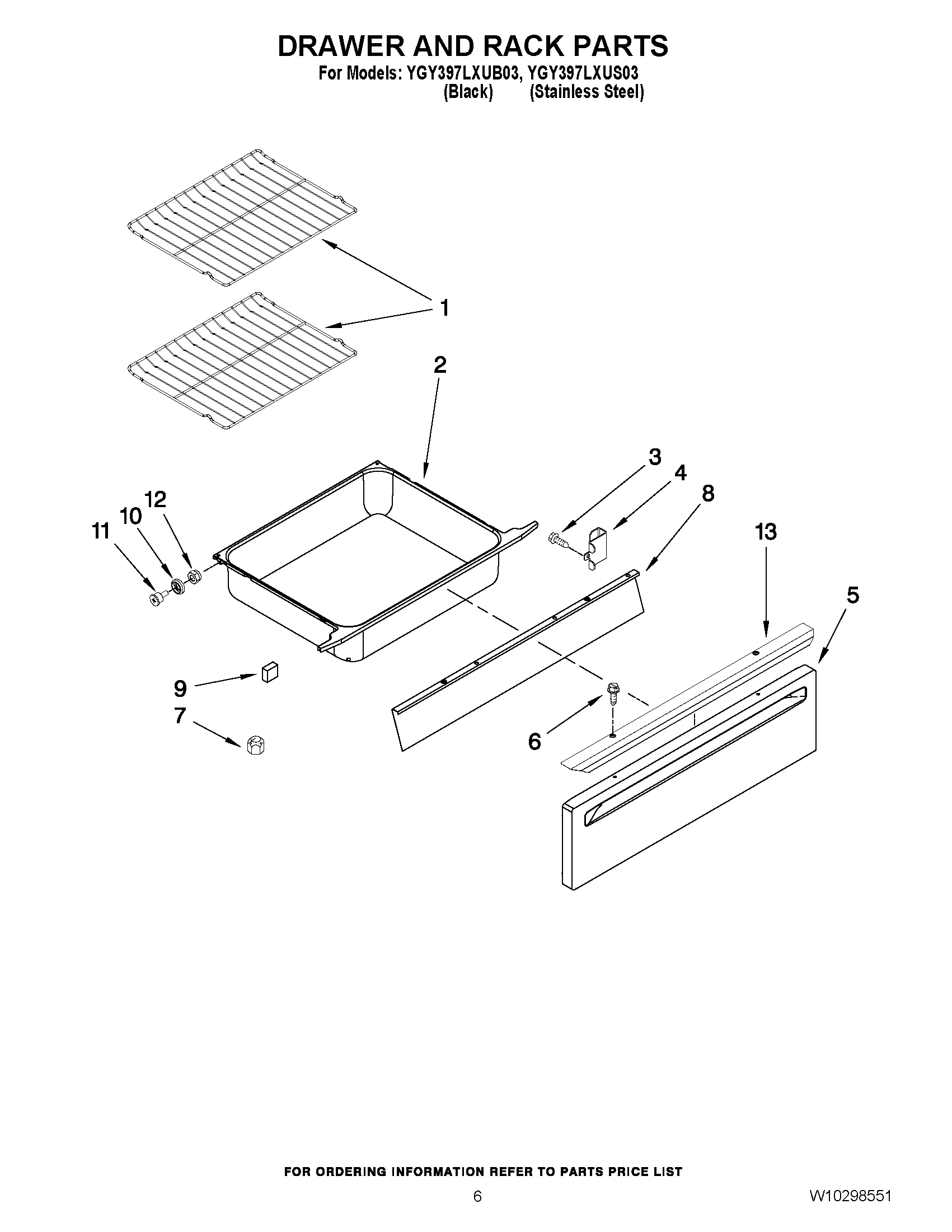 05 - DRAWER AND RACK PARTS