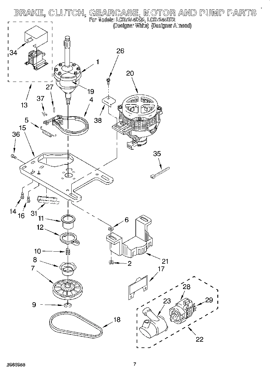 04 - BRAKE, CLUTCH, GEARCASE, MOTOR AND PUMP