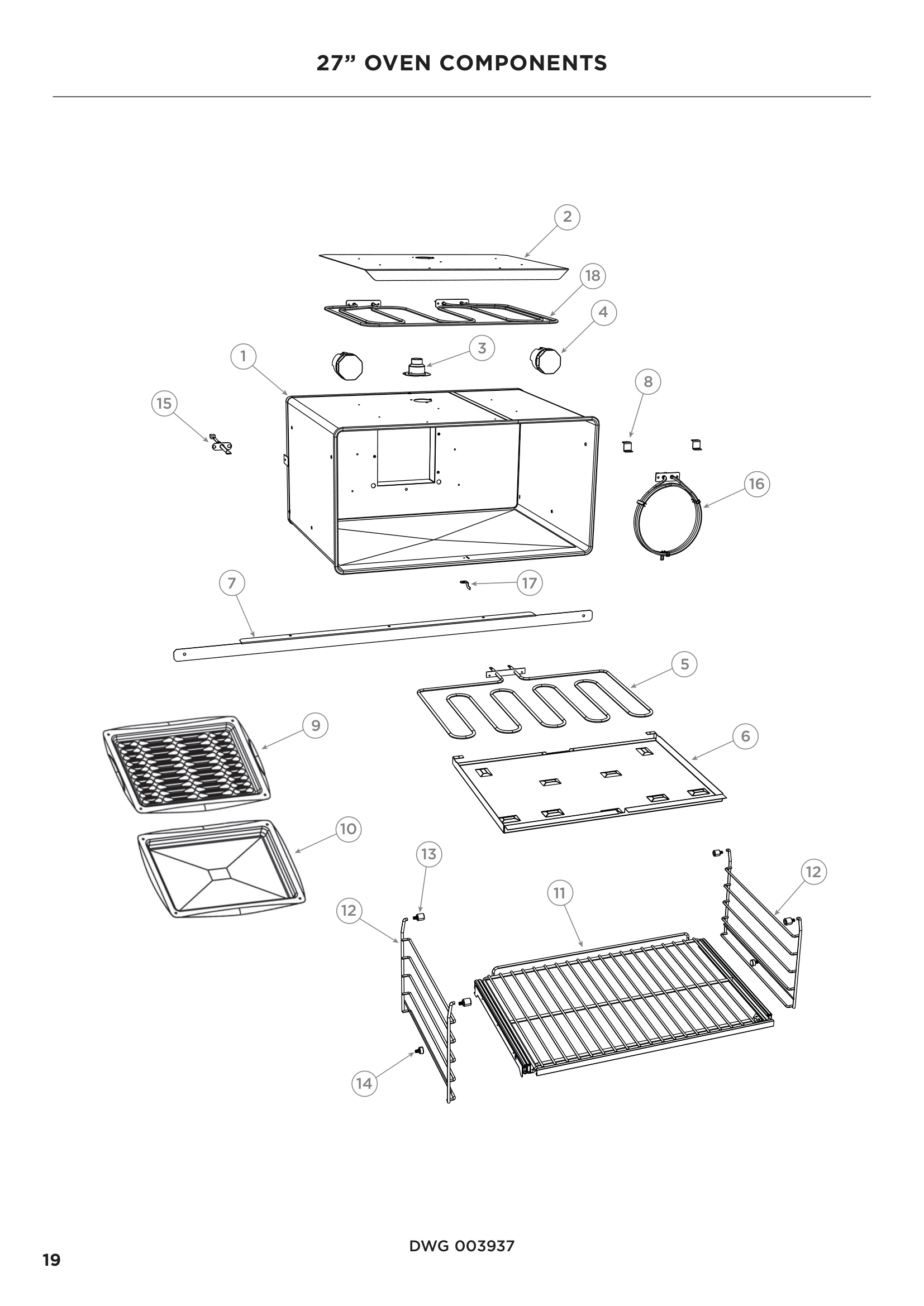 27” OVEN COMPONENTS