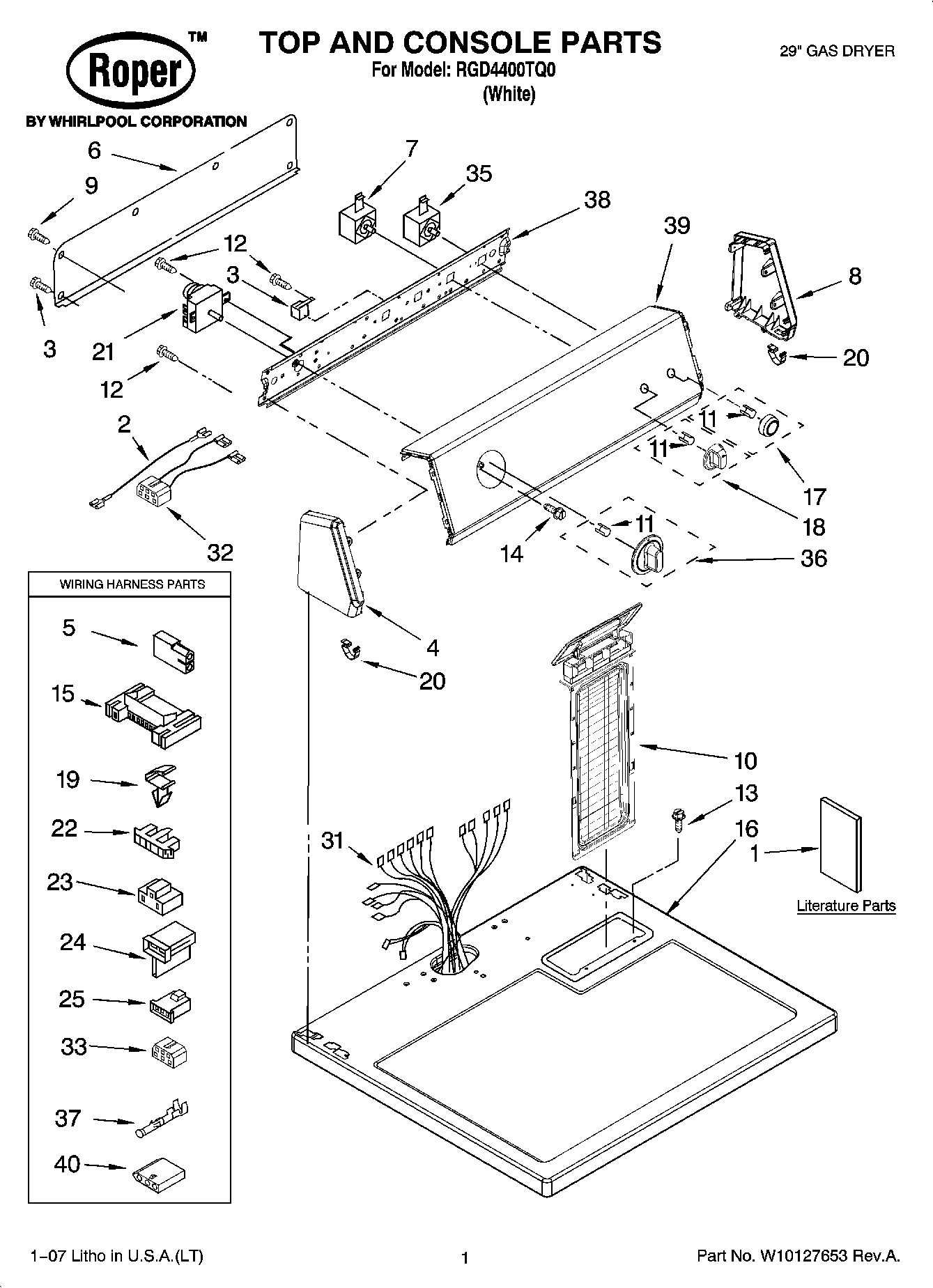 01 - TOP AND CONSOLE PARTS