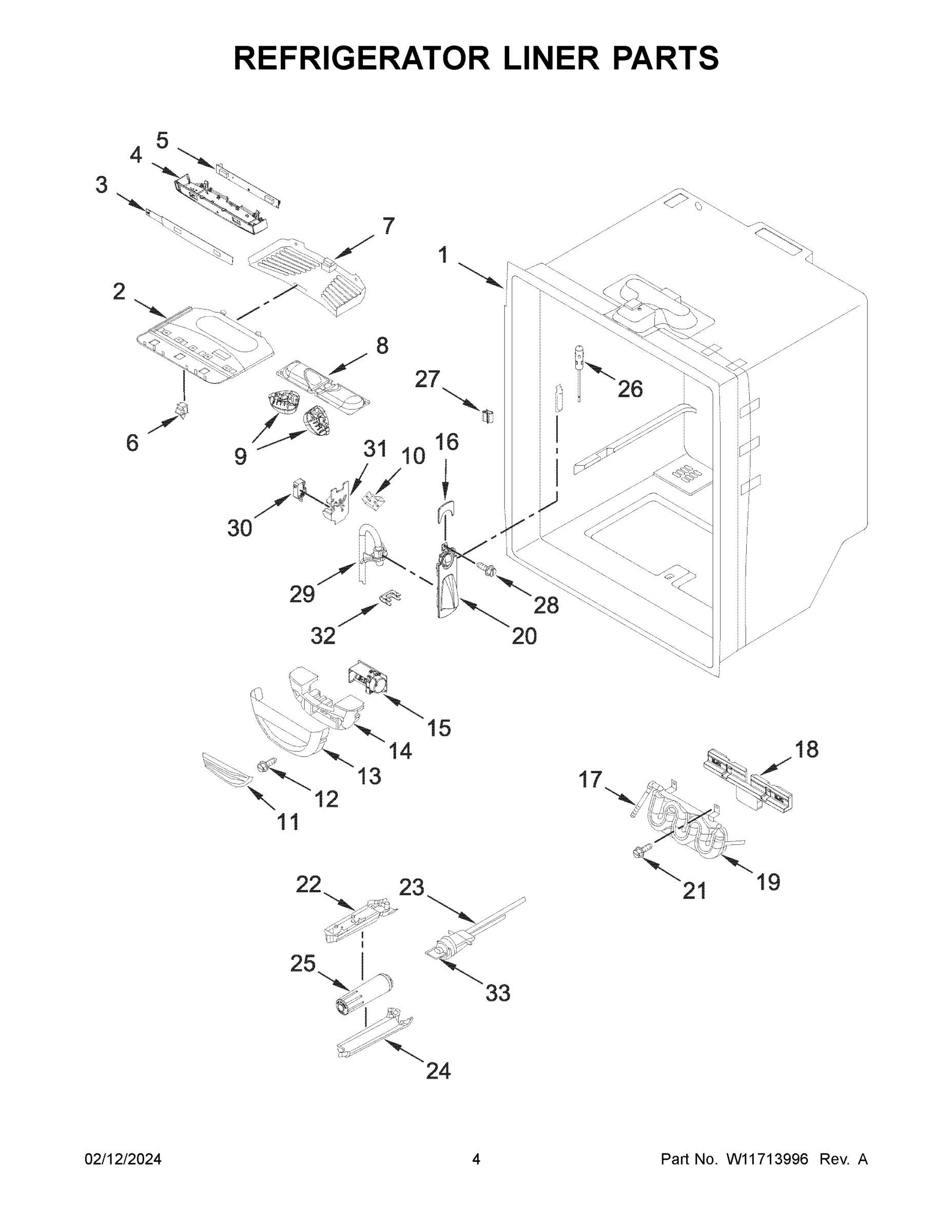 03 - REFRIGERATOR LINER PARTS