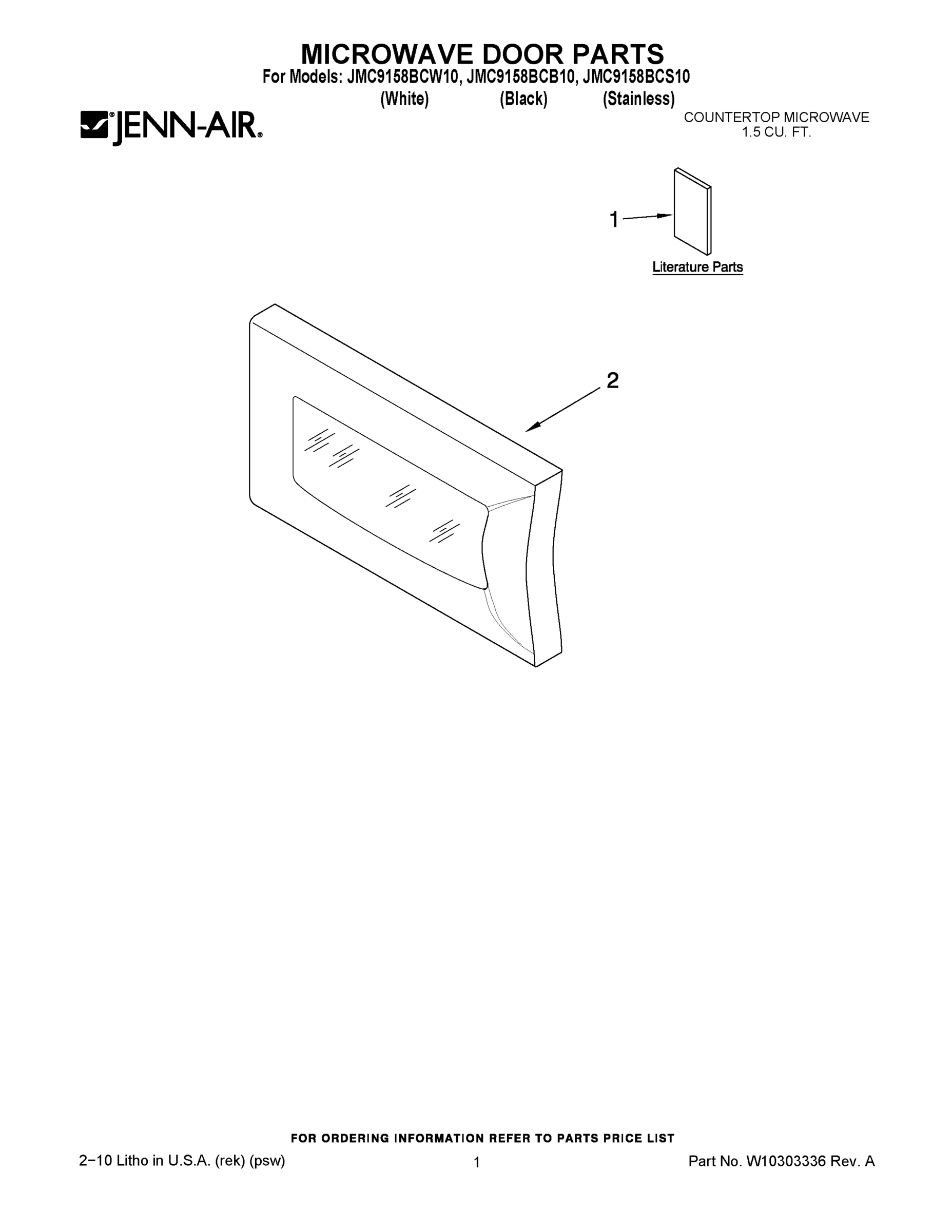 01 - MICROWAVE DOOR PARTS