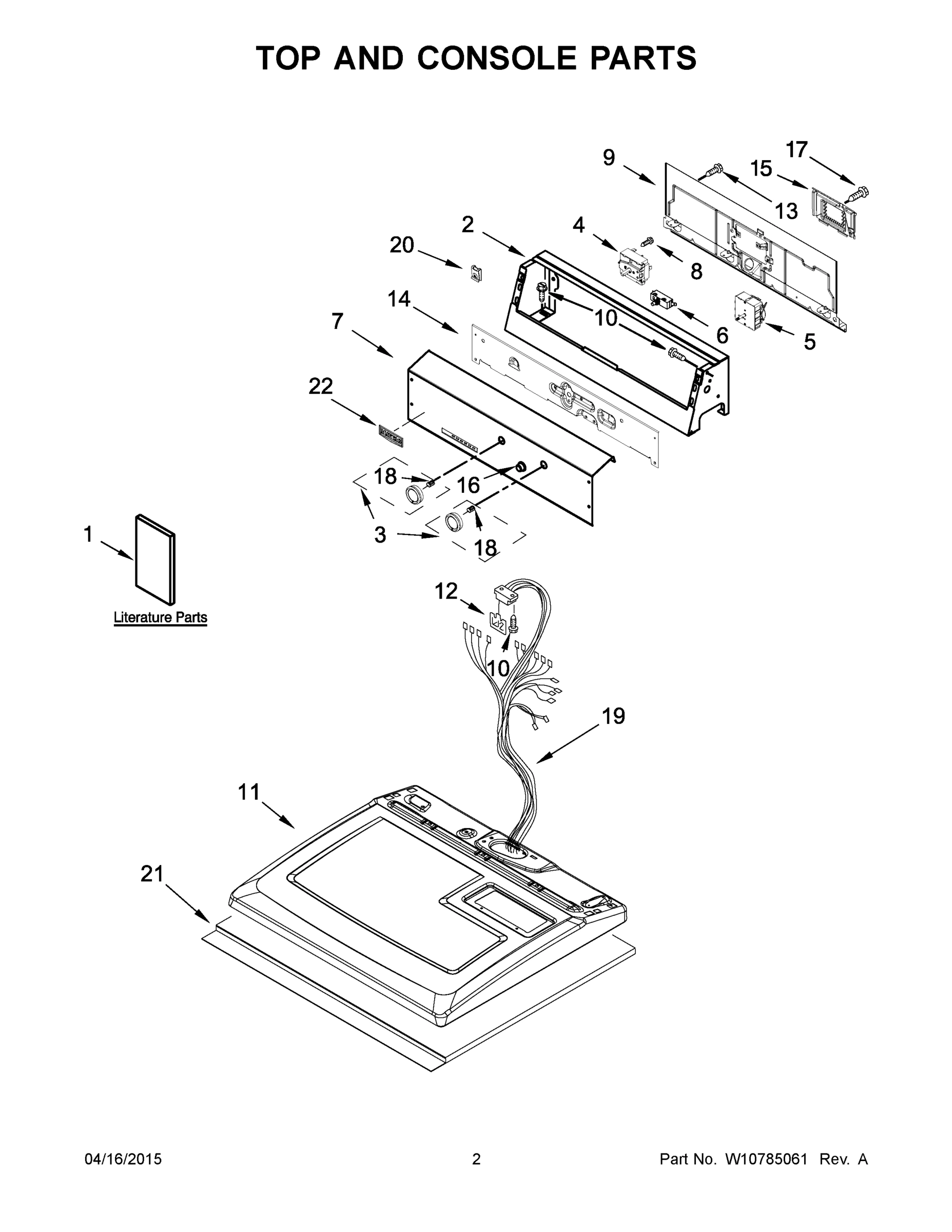 02 - TOP AND CONSOLE PARTS