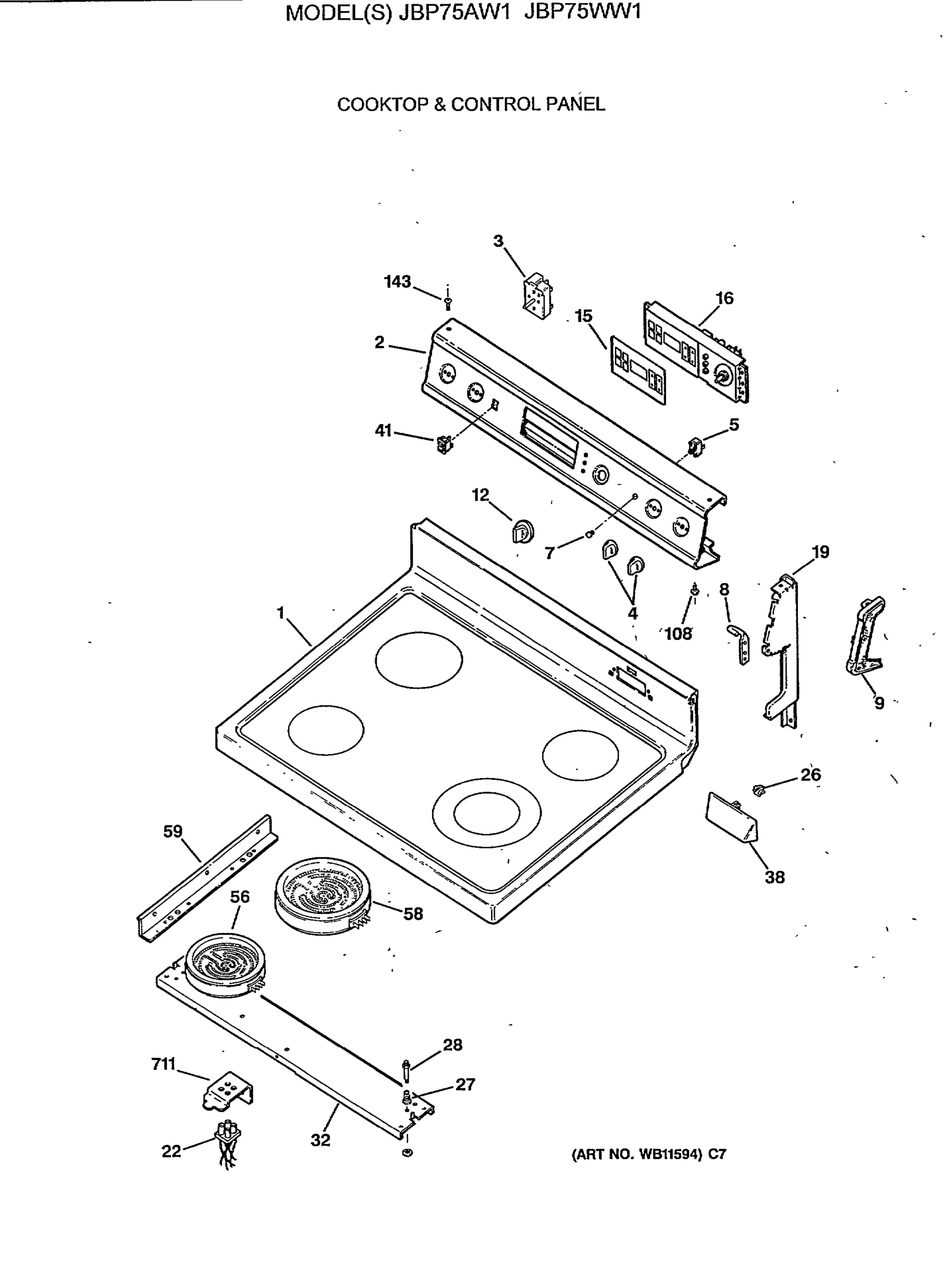 COOKTOP & CONTROL PANEL