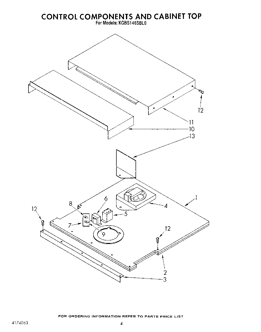 04 - CONTROL COMPONENTS AND CABINET TOP