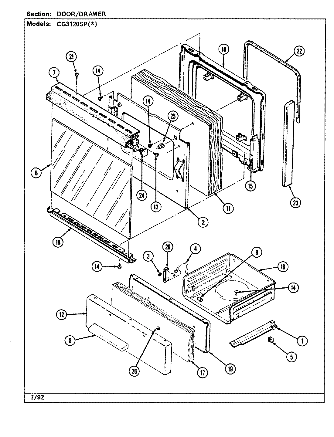 02 - DOOR/DRAWER (CG3120SPx)