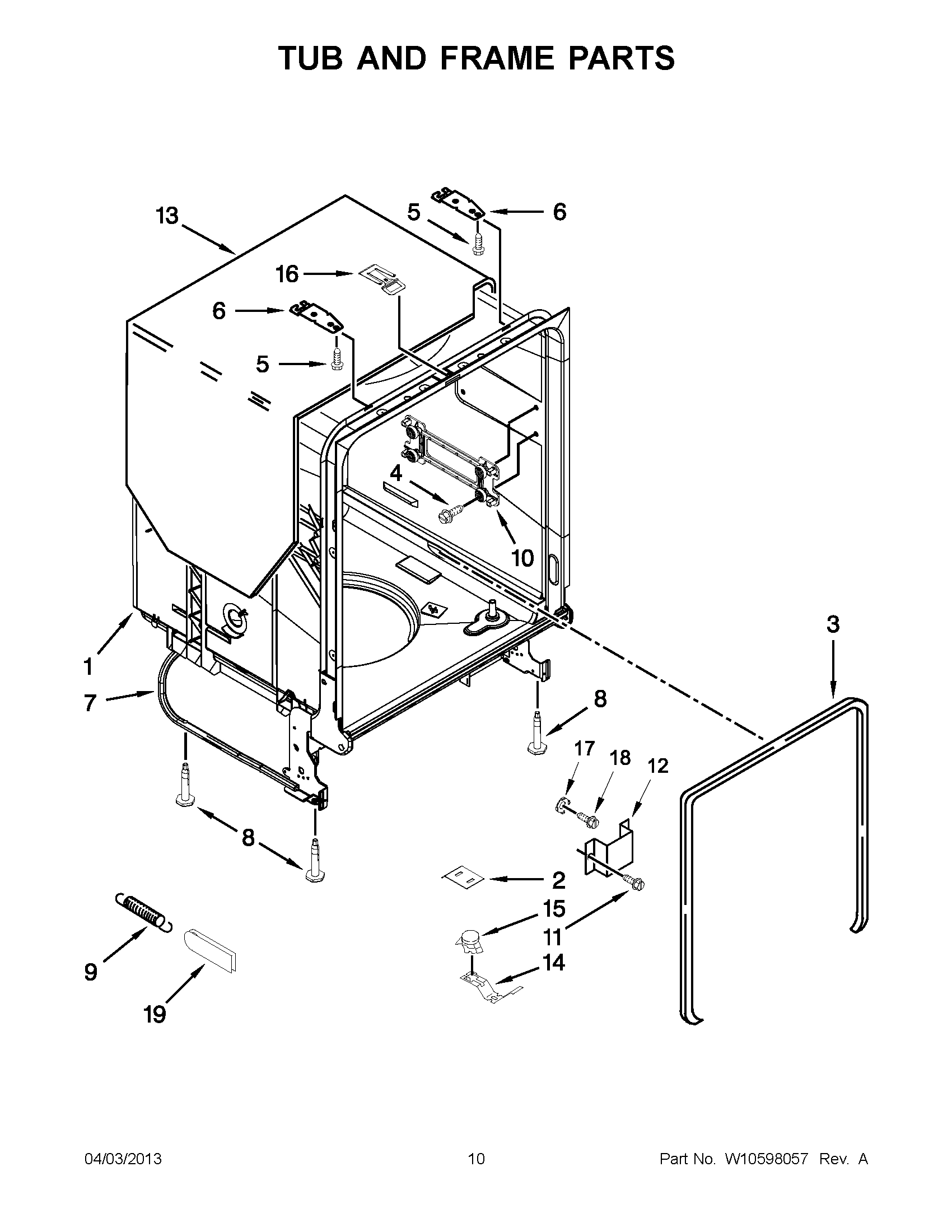 05 - TUB AND FRAME PARTS