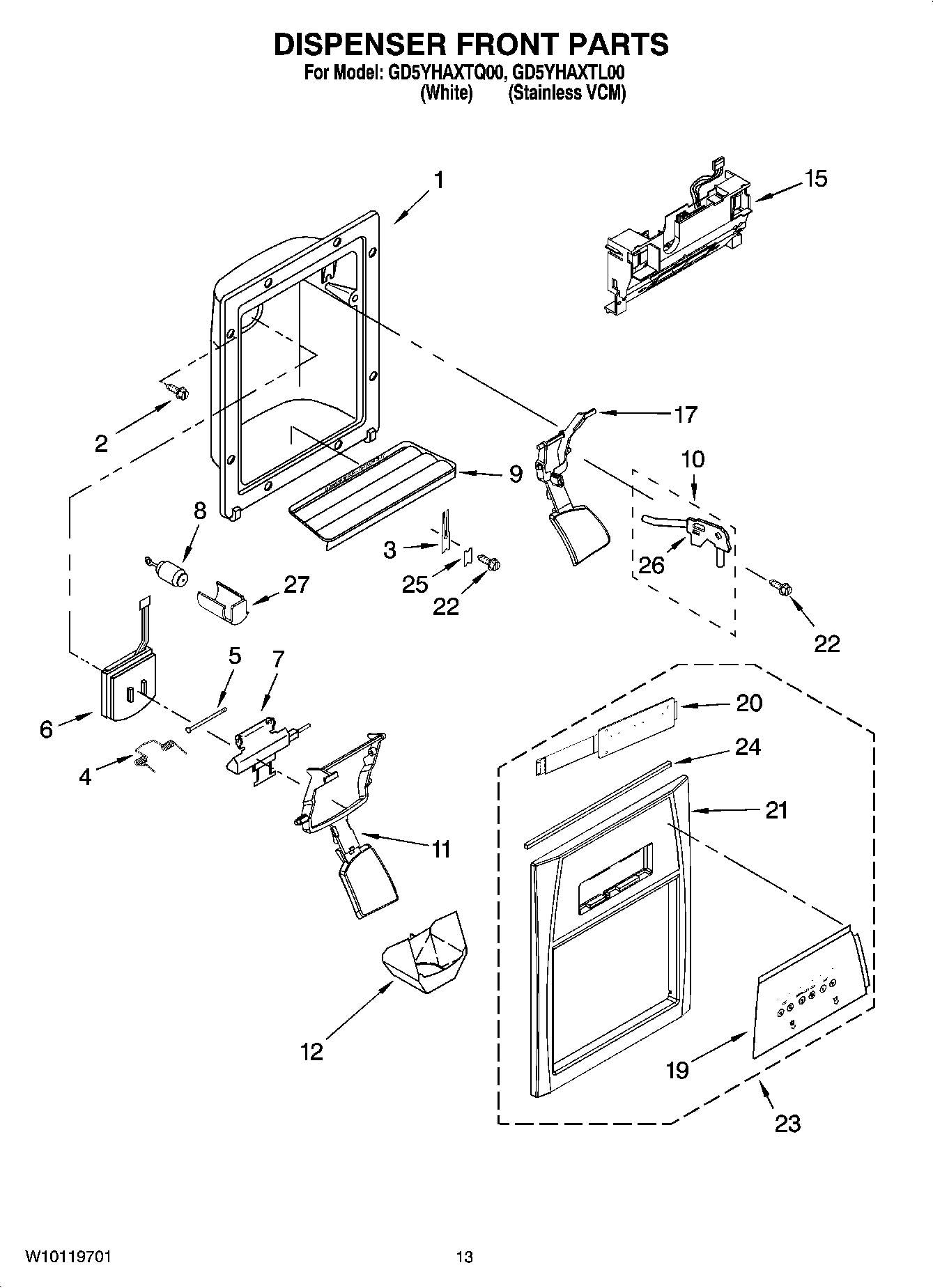 08 - DISPENSER FRONT PARTS