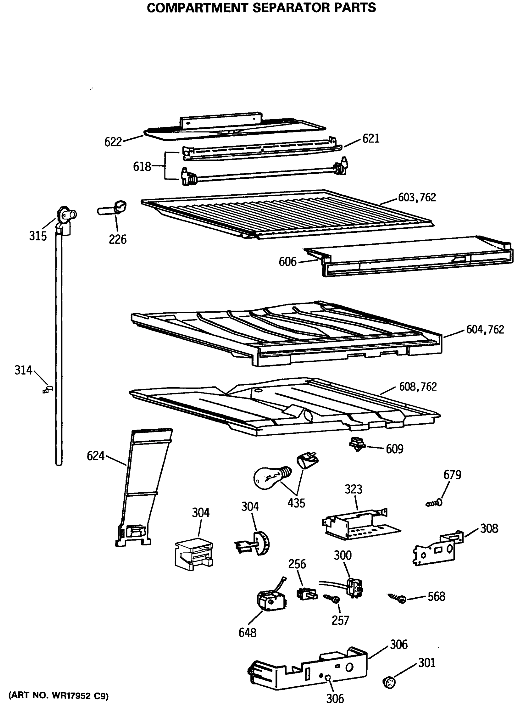 COMPARTMENT SEPARATOR PARTS