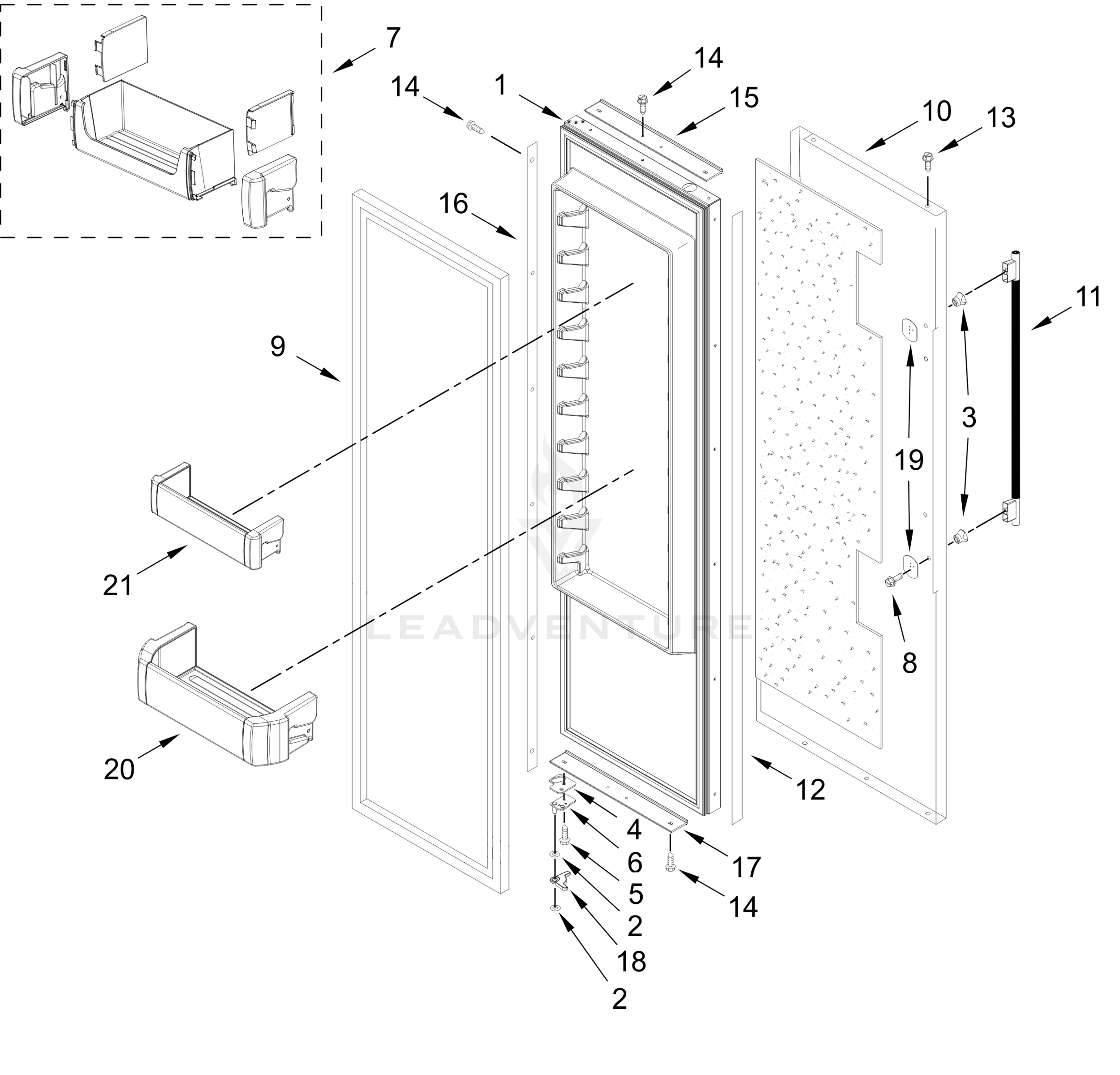 REFRIGERATOR DOOR PARTS