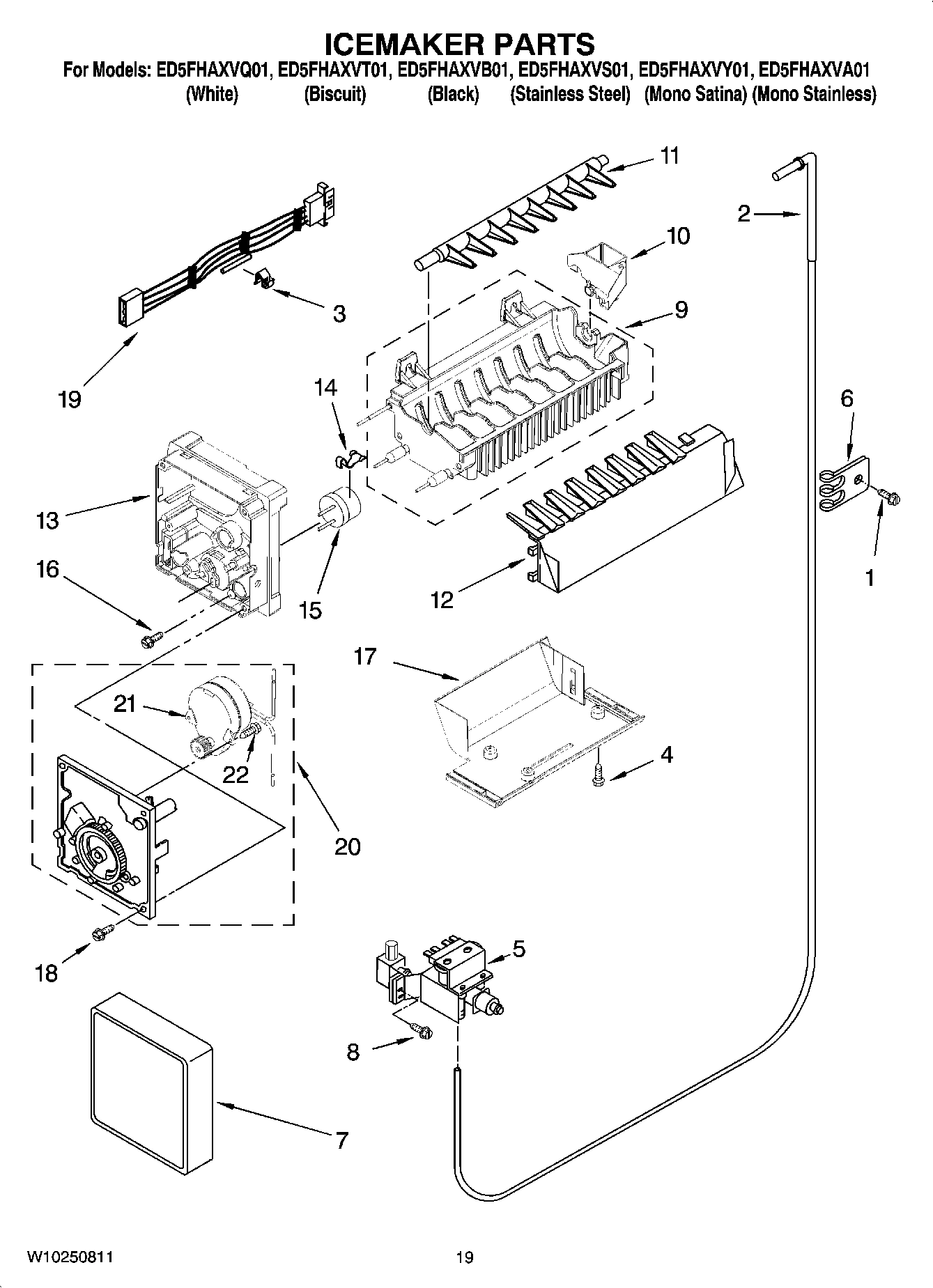 12 - ICEMAKER PARTS, OPTIONAL PARTS (NOT INCLUDED)