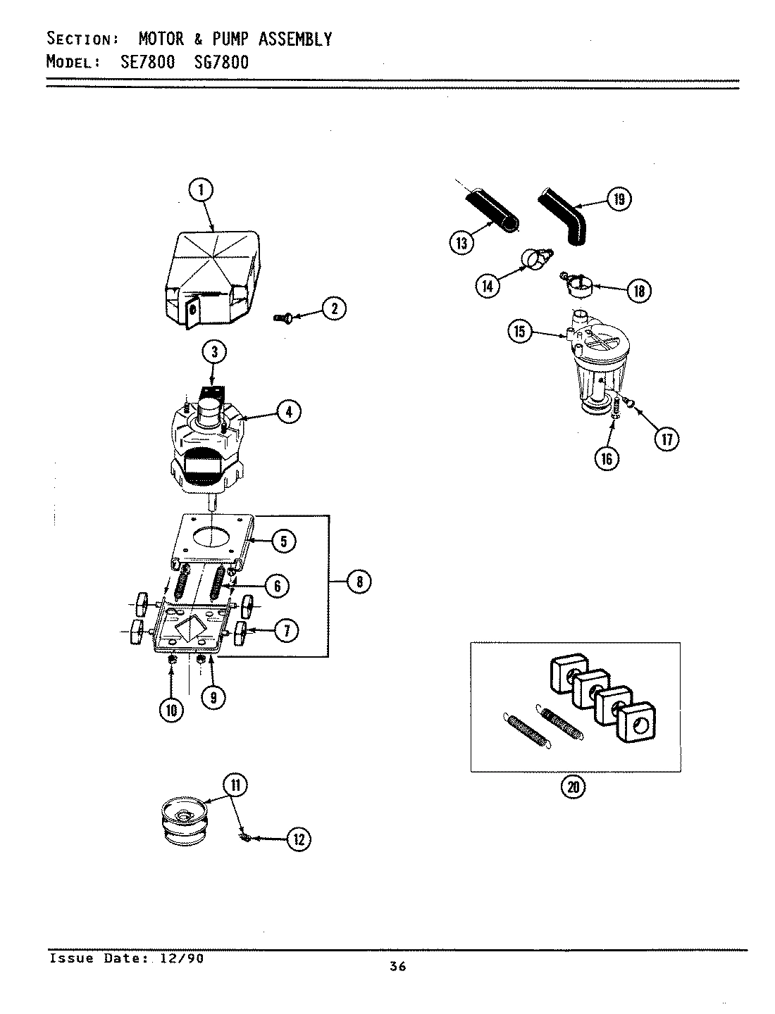 12 - MOTOR & PUMP ASSEMBLY