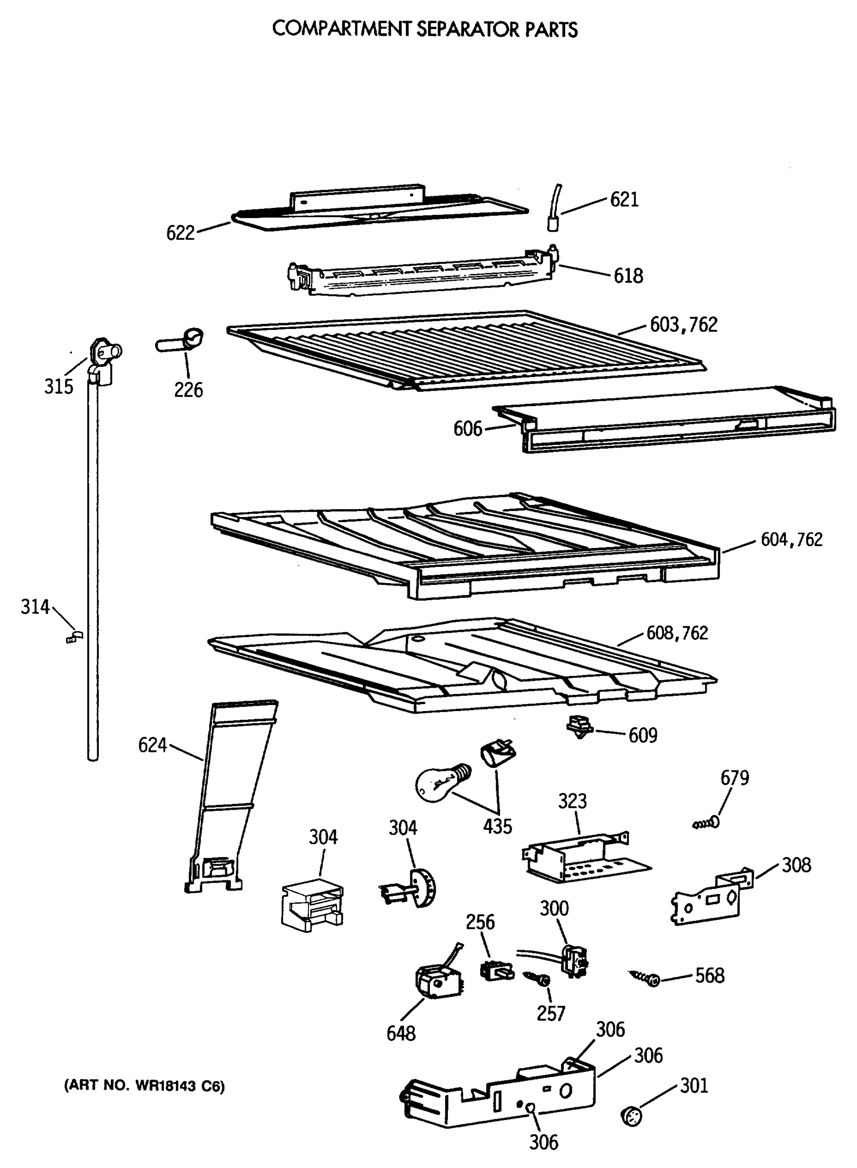 COMPARTMENT SEPARATOR PARTS