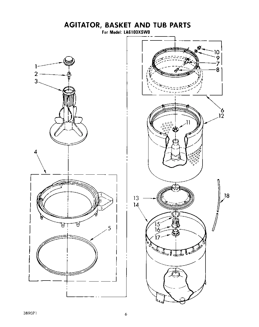 04 - AGITATOR, BASKET AND TUB