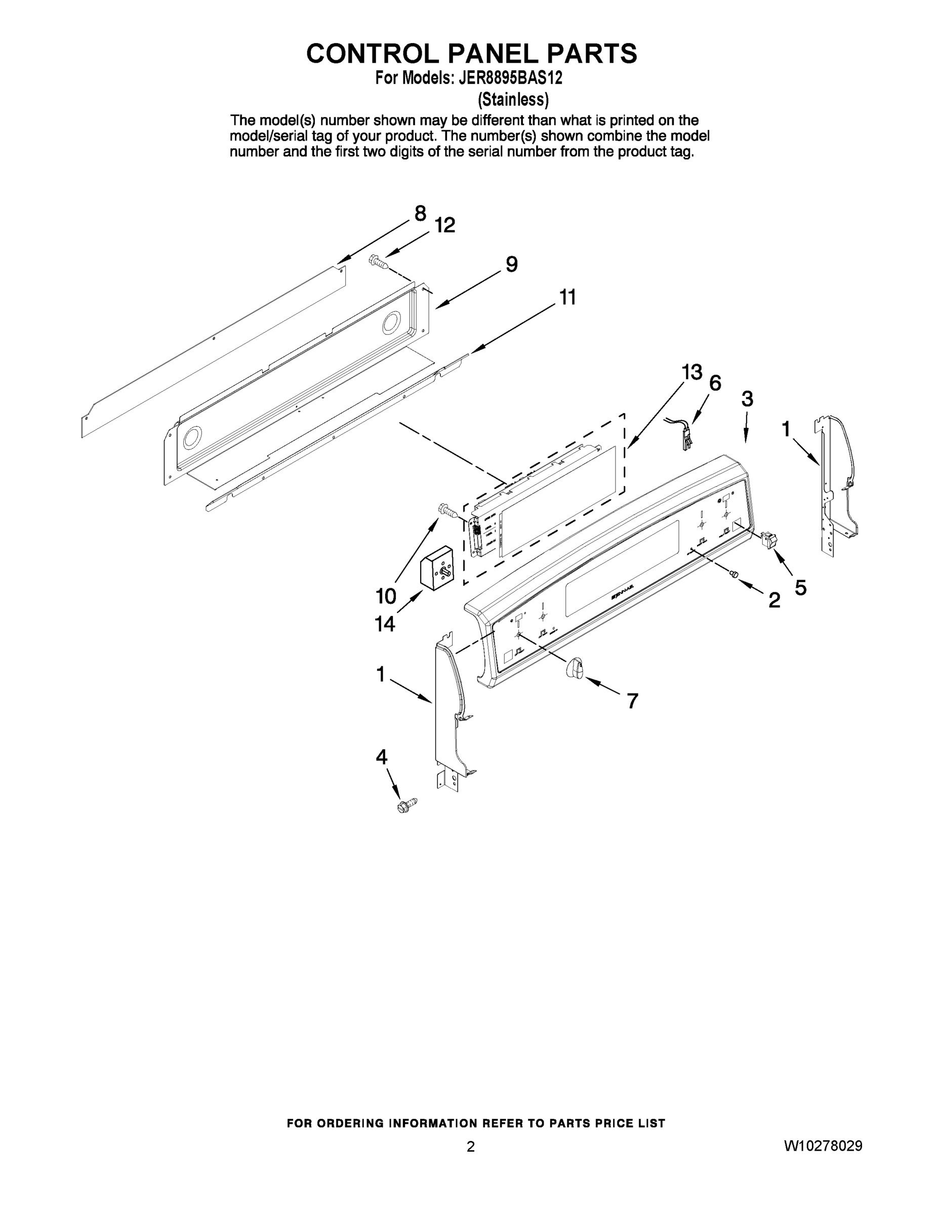 02 - CONTROL PANEL PARTS