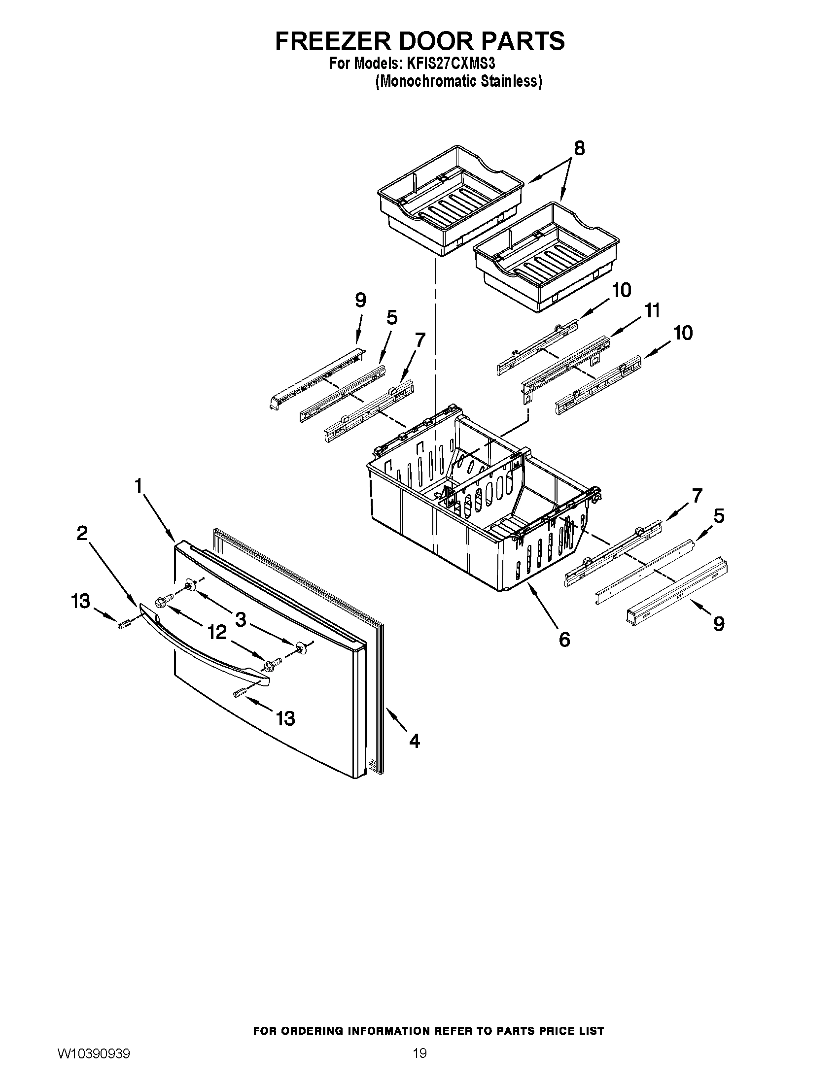 10 - FREEZER DOOR PARTS