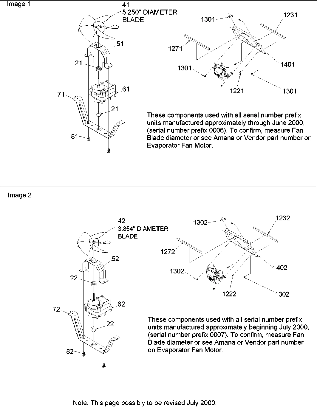 05 - Evaporator Fan Shroud & Motor Assemblies
