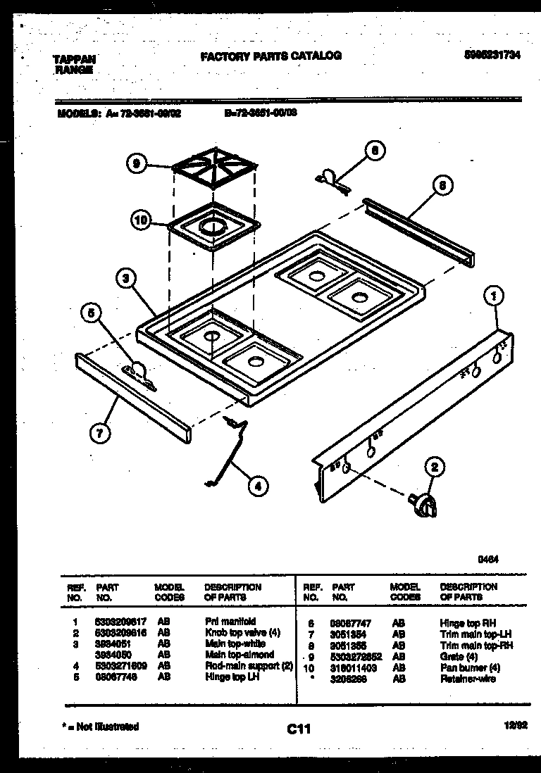 03 - COOKTOP PARTS