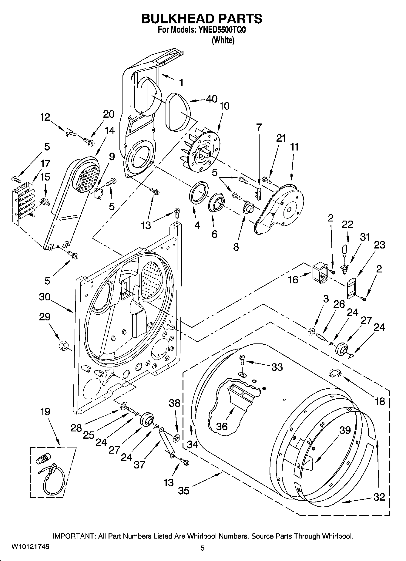 03 - BULKHEAD PARTS, OPTIONAL PARTS (NOT INCLUDED)