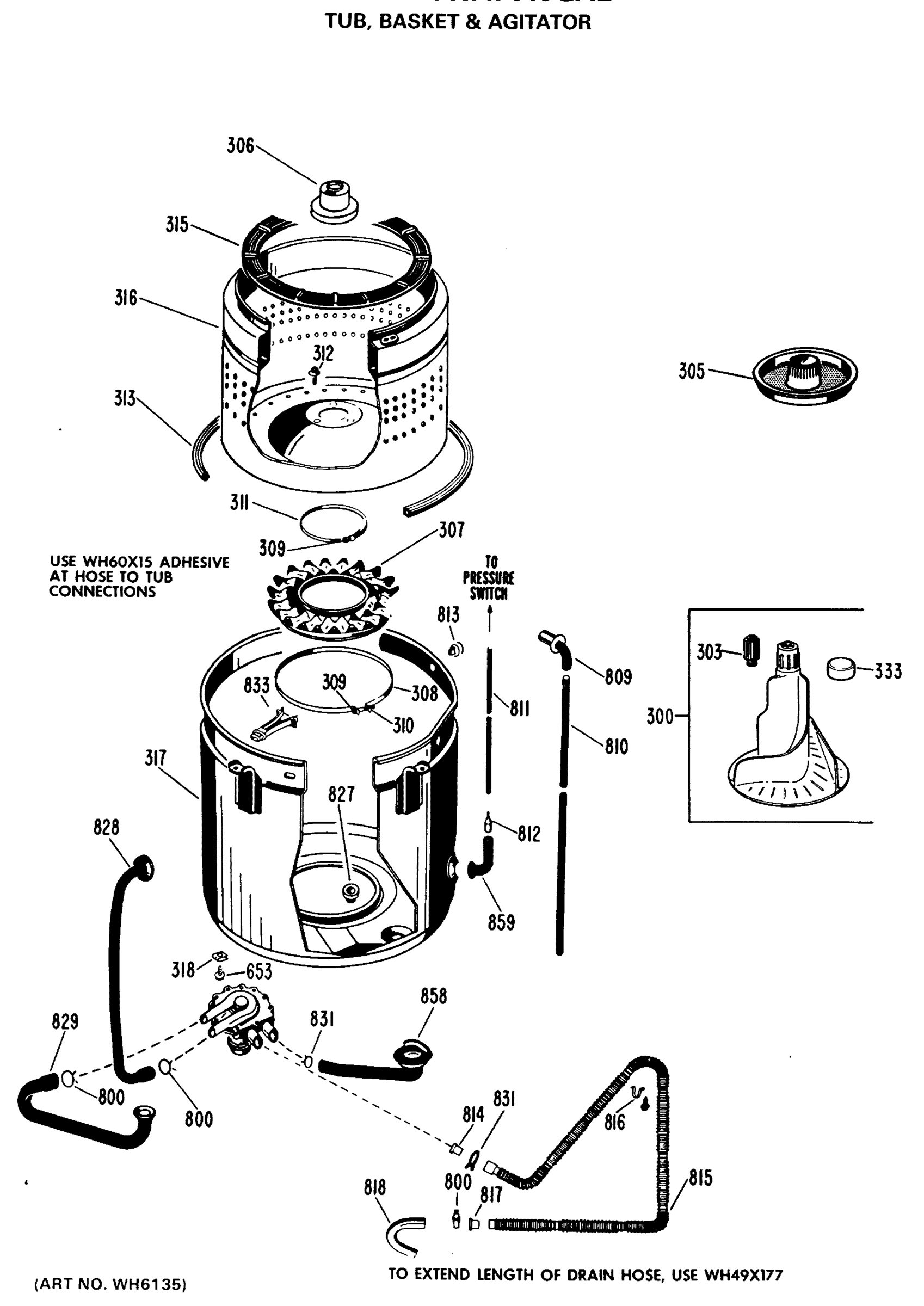 TUB, BASKET & AGITATOR
