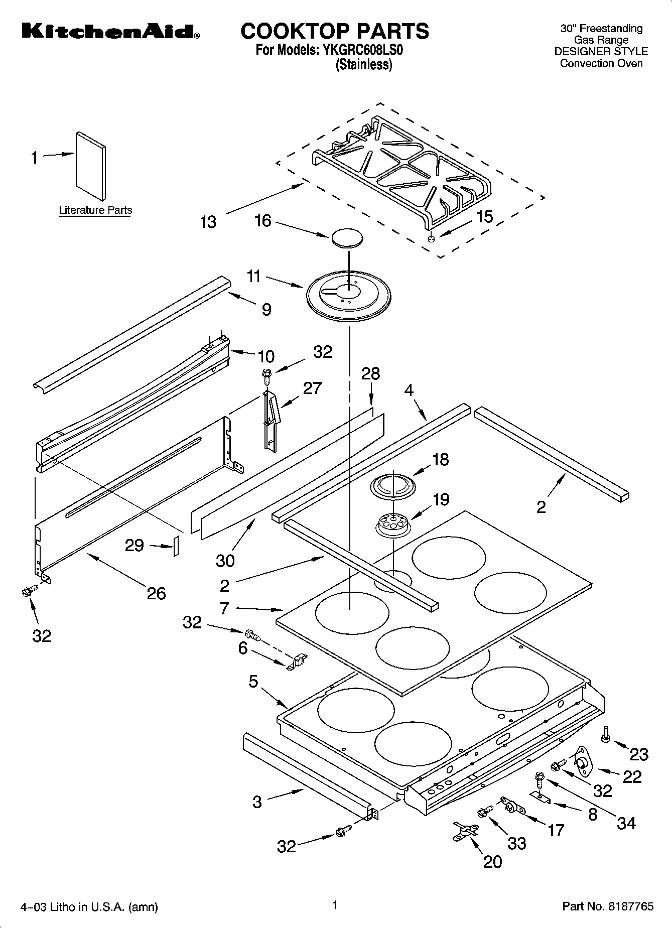 01 - COOKTOP PARTS