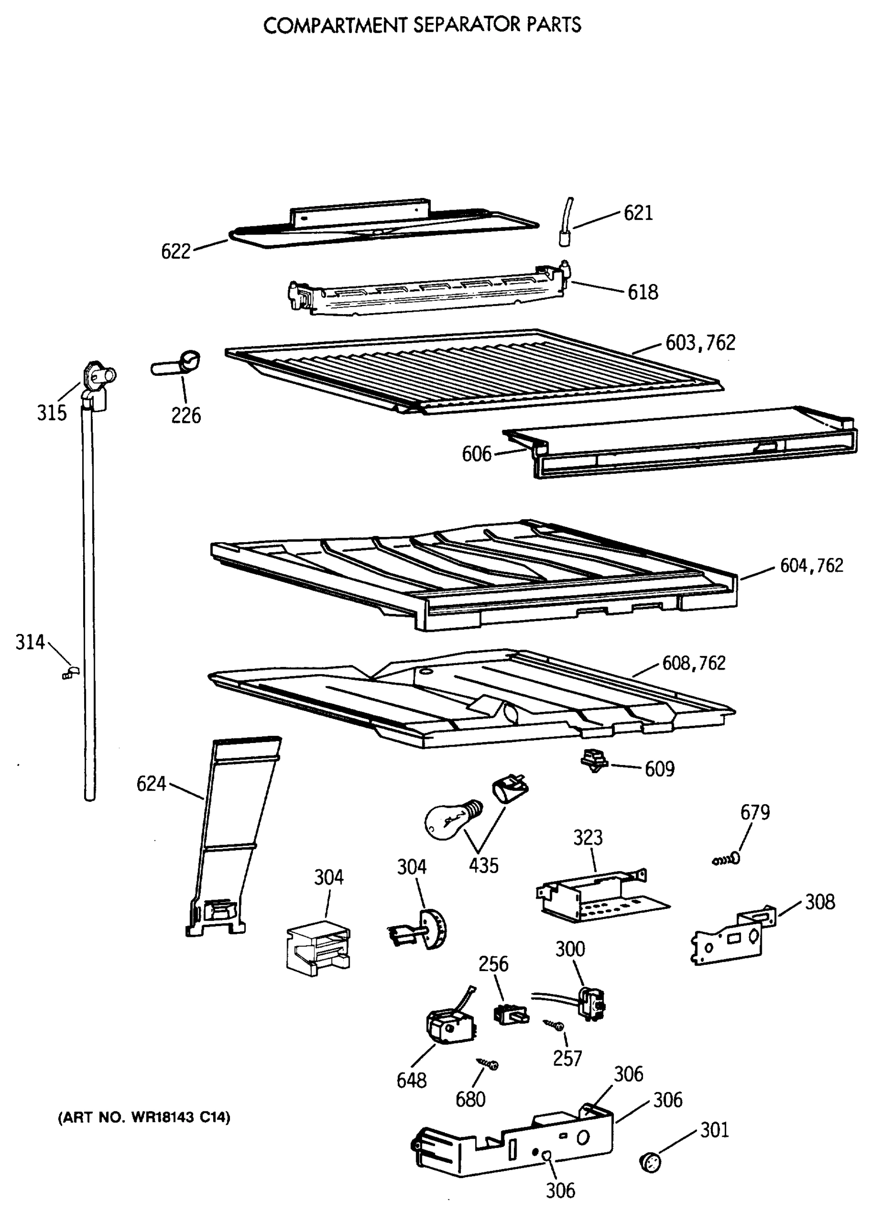 COMPARTMENT SEPARATOR PARTS