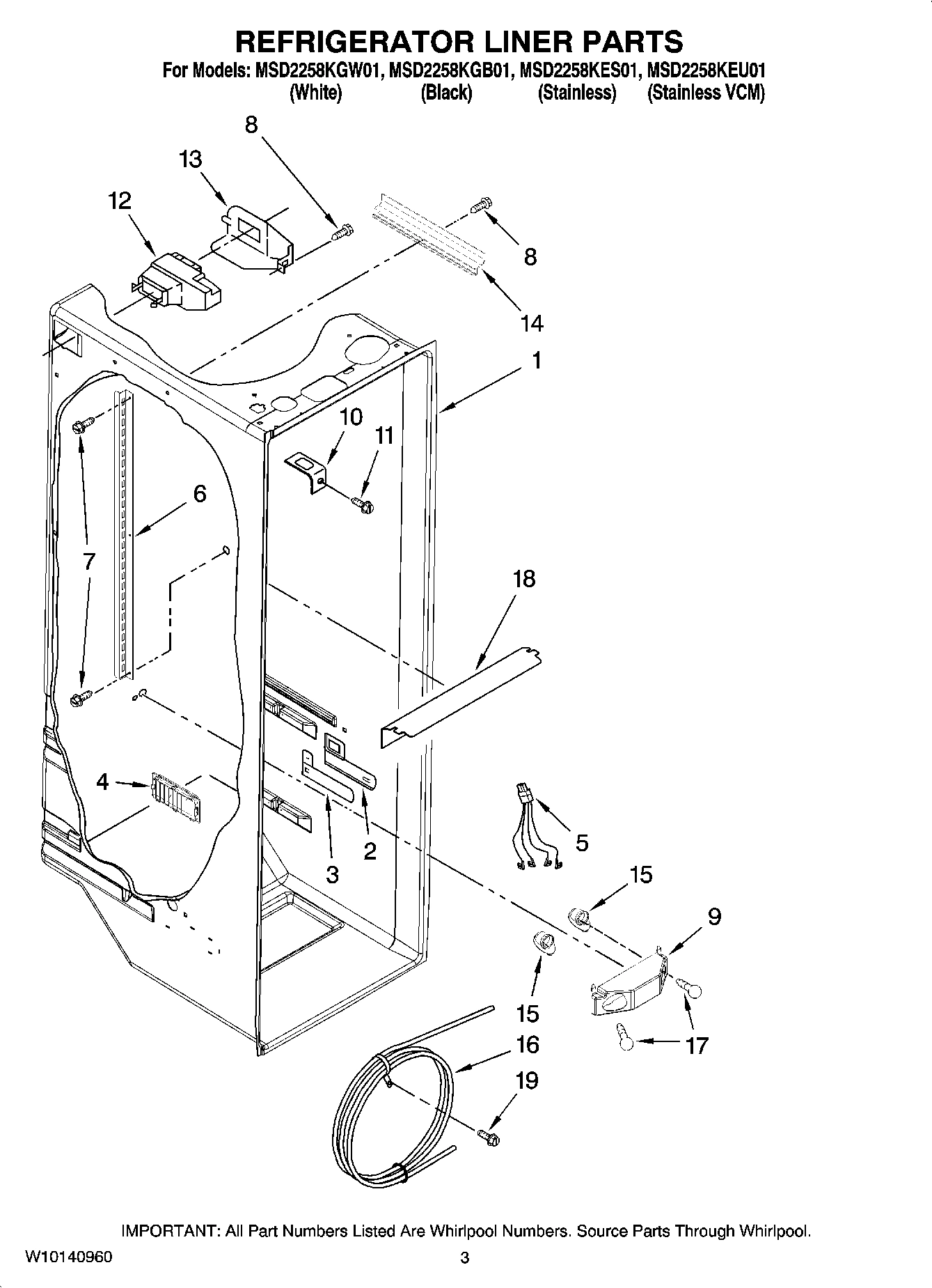 02 - REFRIGERATOR LINER PARTS